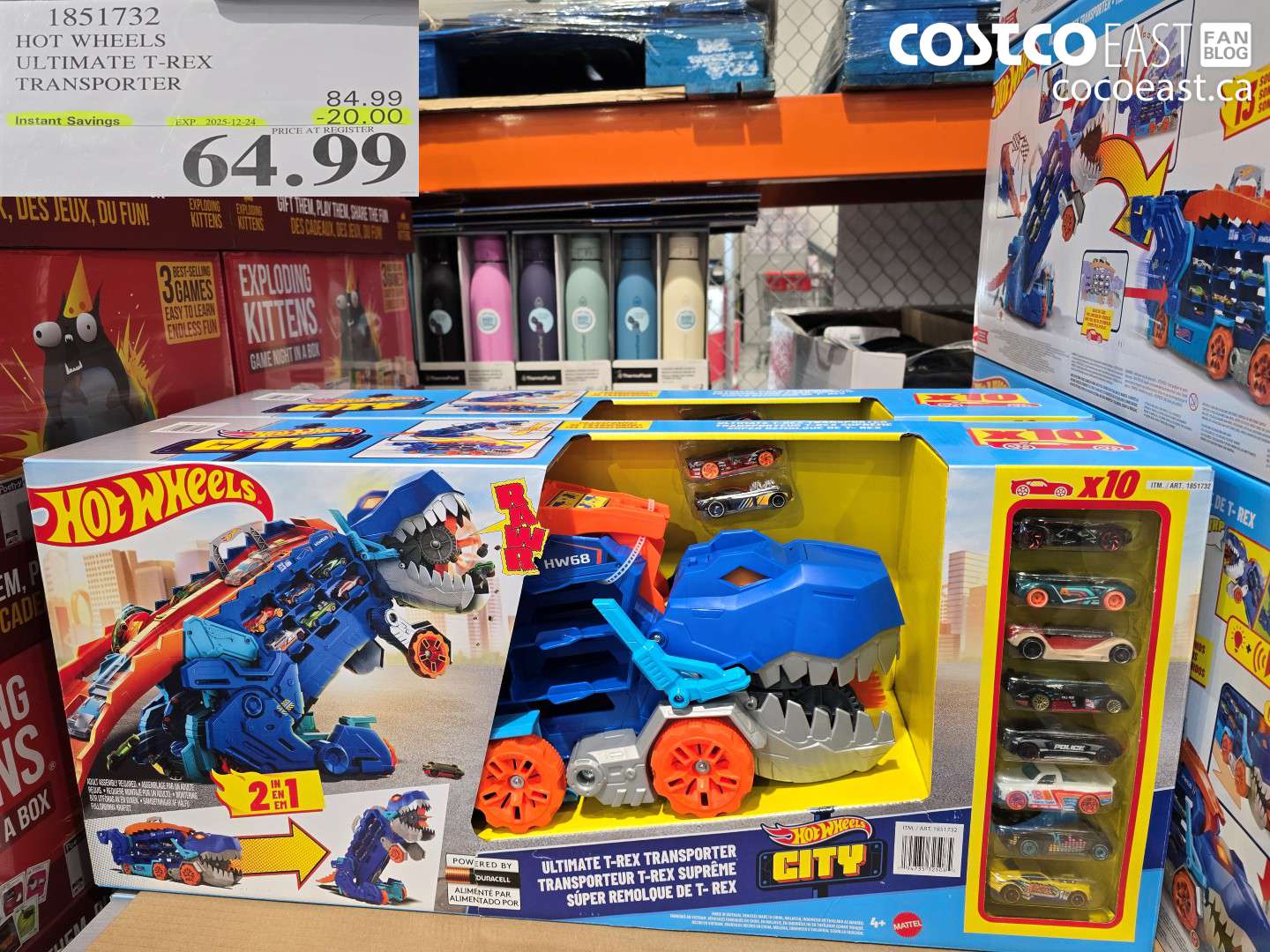 1851732 HOT WHEELS ULTIMATE T-REX TRANSPORTER ($20.00 INSTANT SAVINGS EXPIRES ON 2025-12-24) $64.99