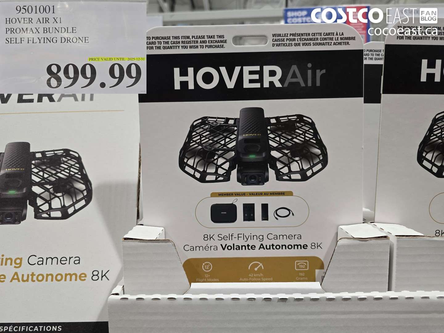 9501001 HOVER AIR X1 PROMAX BUNDLE SELF FLYING DRONE $899.99