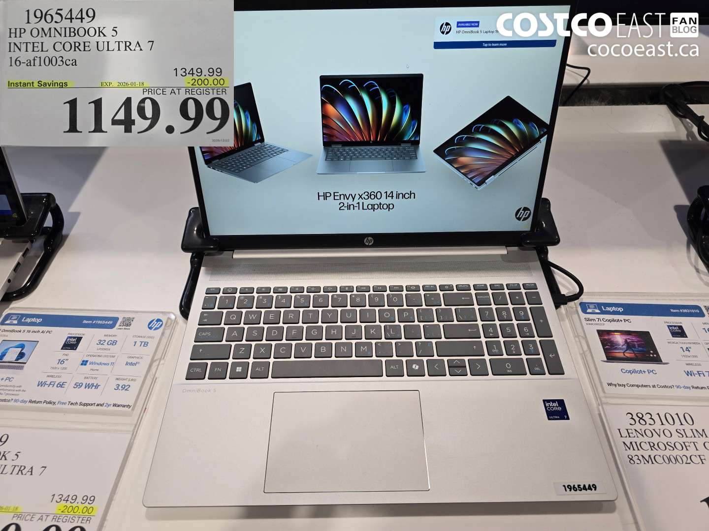 1965449 HP OMNIBOOK 5 INTEL CORE ULTRA 7 16-af1003ca ($200.00 INSTANT SAVINGS EXPIRES ON 2026-01-18) $1149.99