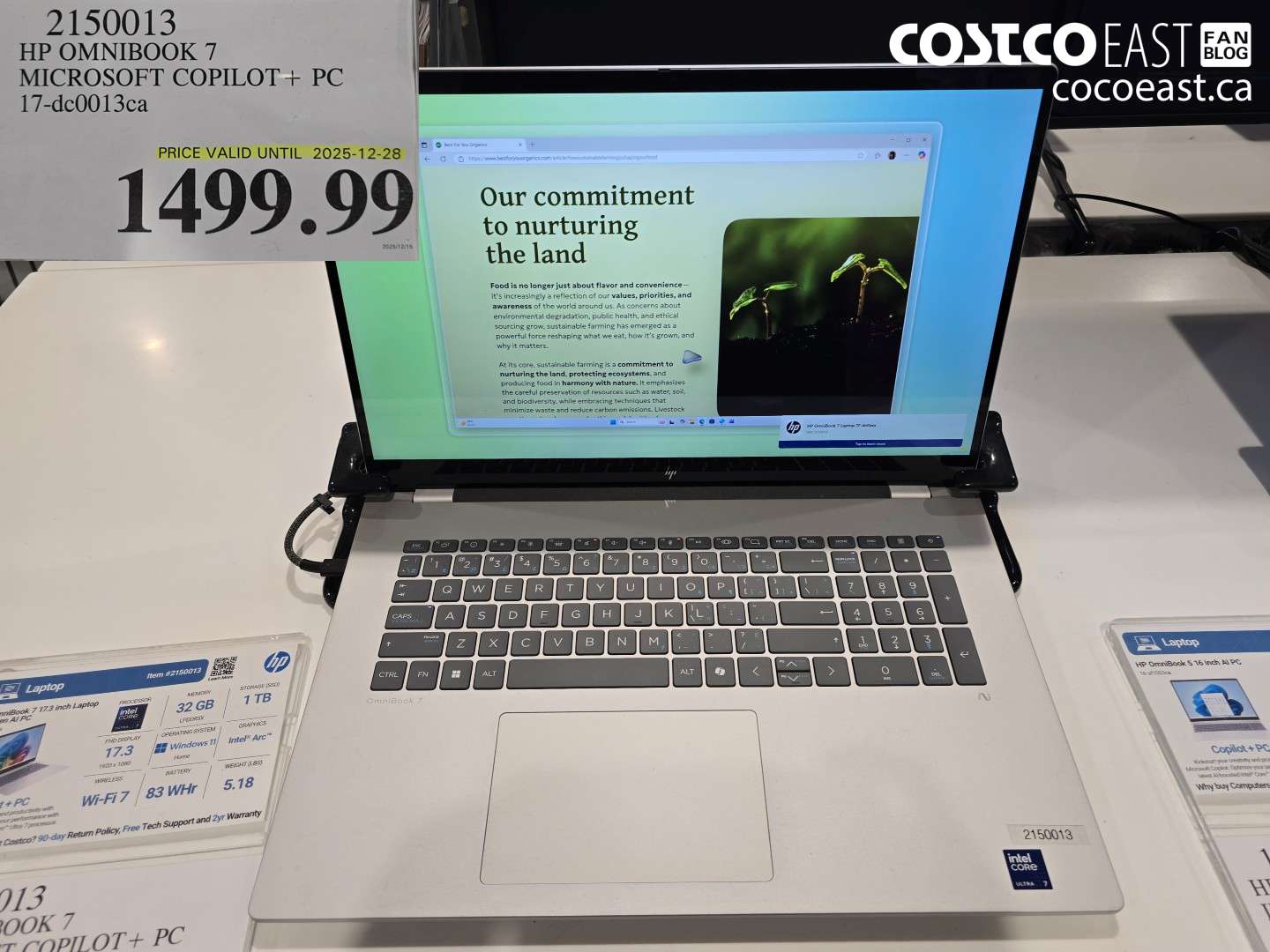 2150013 HP OMNIBOOK 7 MICROSOFT COPILOT+PC 17-dc0013ca $1499.99