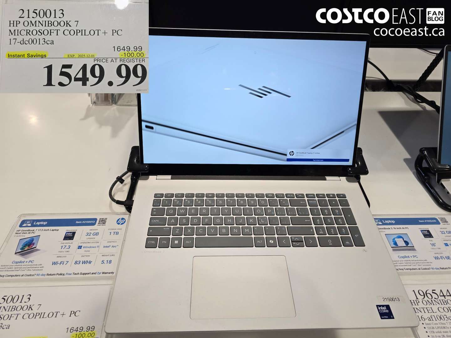 2150013 HP OMNIBOOK 7 MICROSOFT COPILOT 17-dc0013ca ($100.00 INSTANT SAVINGS EXPIRES ON 2025-12-01) $1549.99