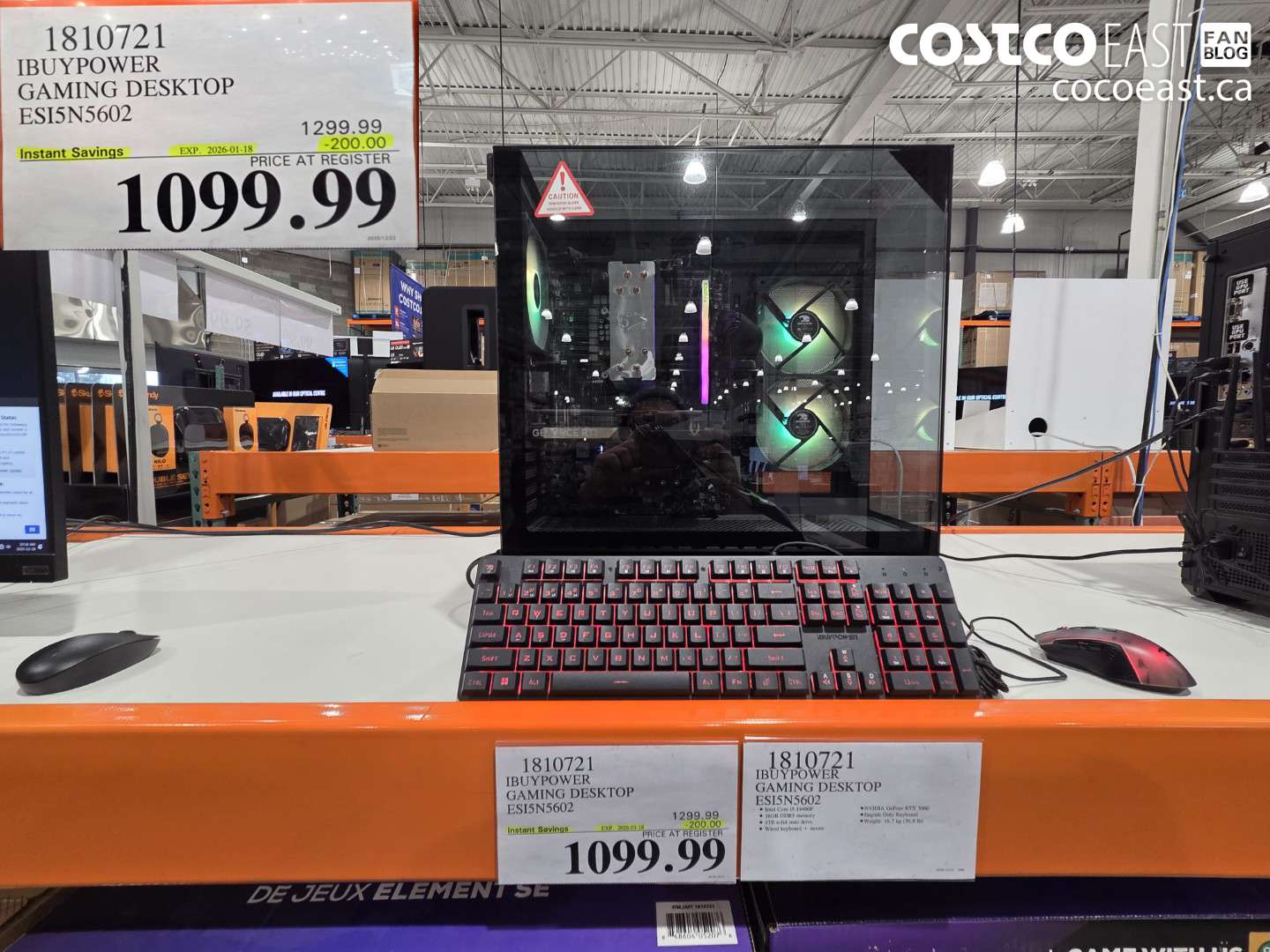 1810721 IBUYPOWER GAMING DESKTOP ESI5N5602 ($200.00 INSTANT SAVINGS EXPIRES ON 2026-01-18) $1099.99