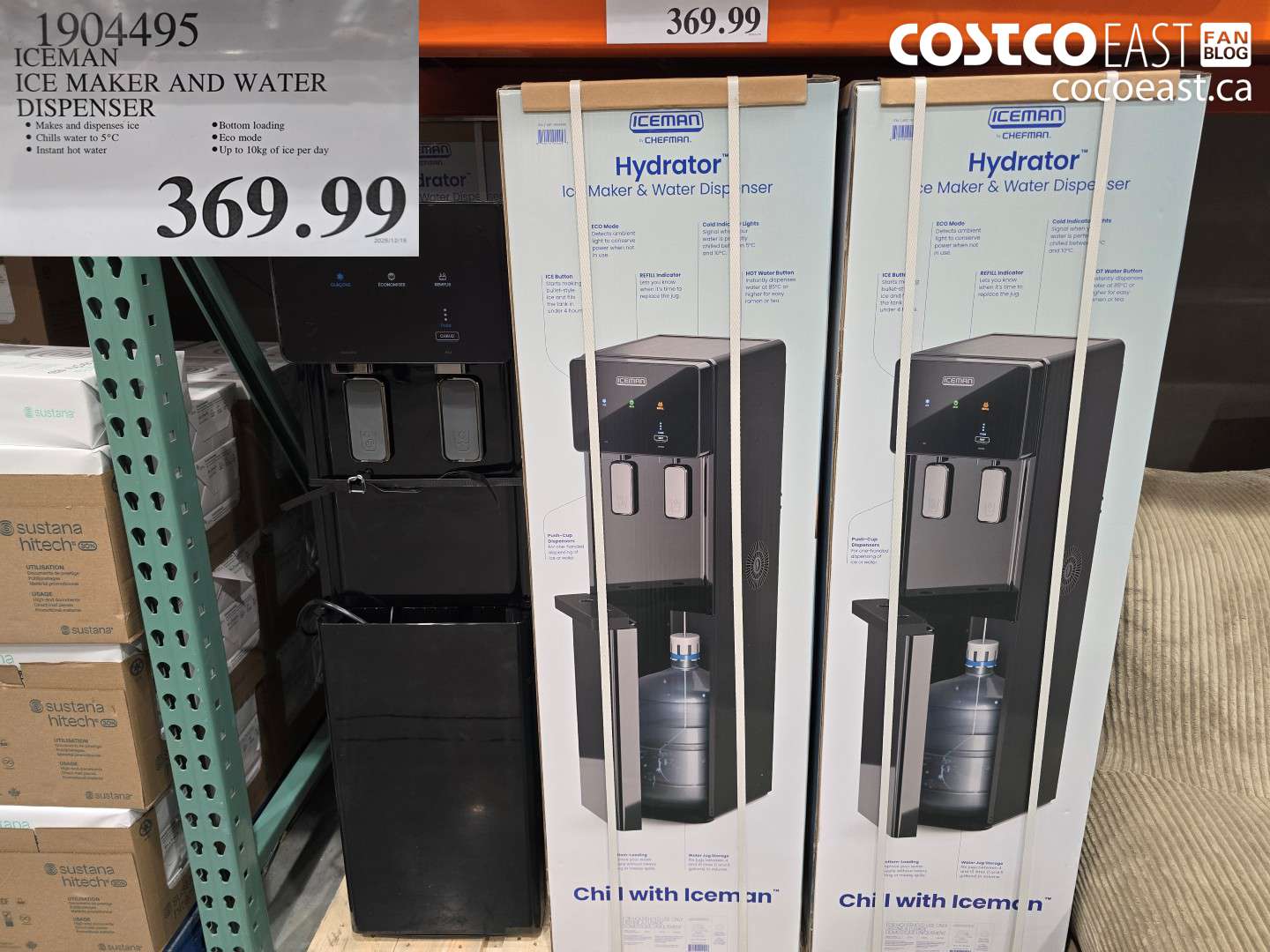 1904495 ICEMAN ICE MAKER AND WATER DISPENSER $369.99