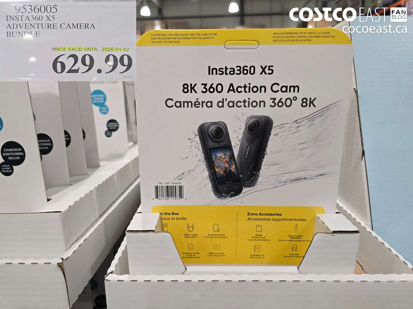 9536005 INSTA360 X5 ADVENTURE CAMERA BUNDLE $629.99