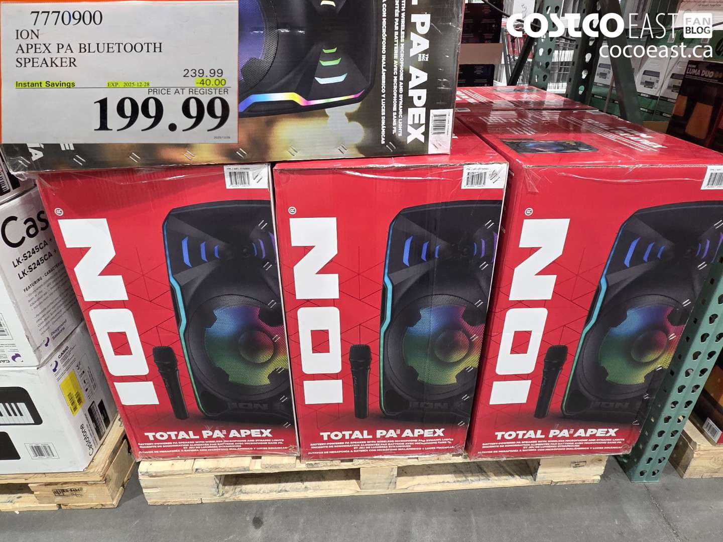 7770900 ION APEX PA BLUETOOTH SPEAKER ($40.00 INSTANT SAVINGS EXPIRES ON 2025-12-28) $199.99