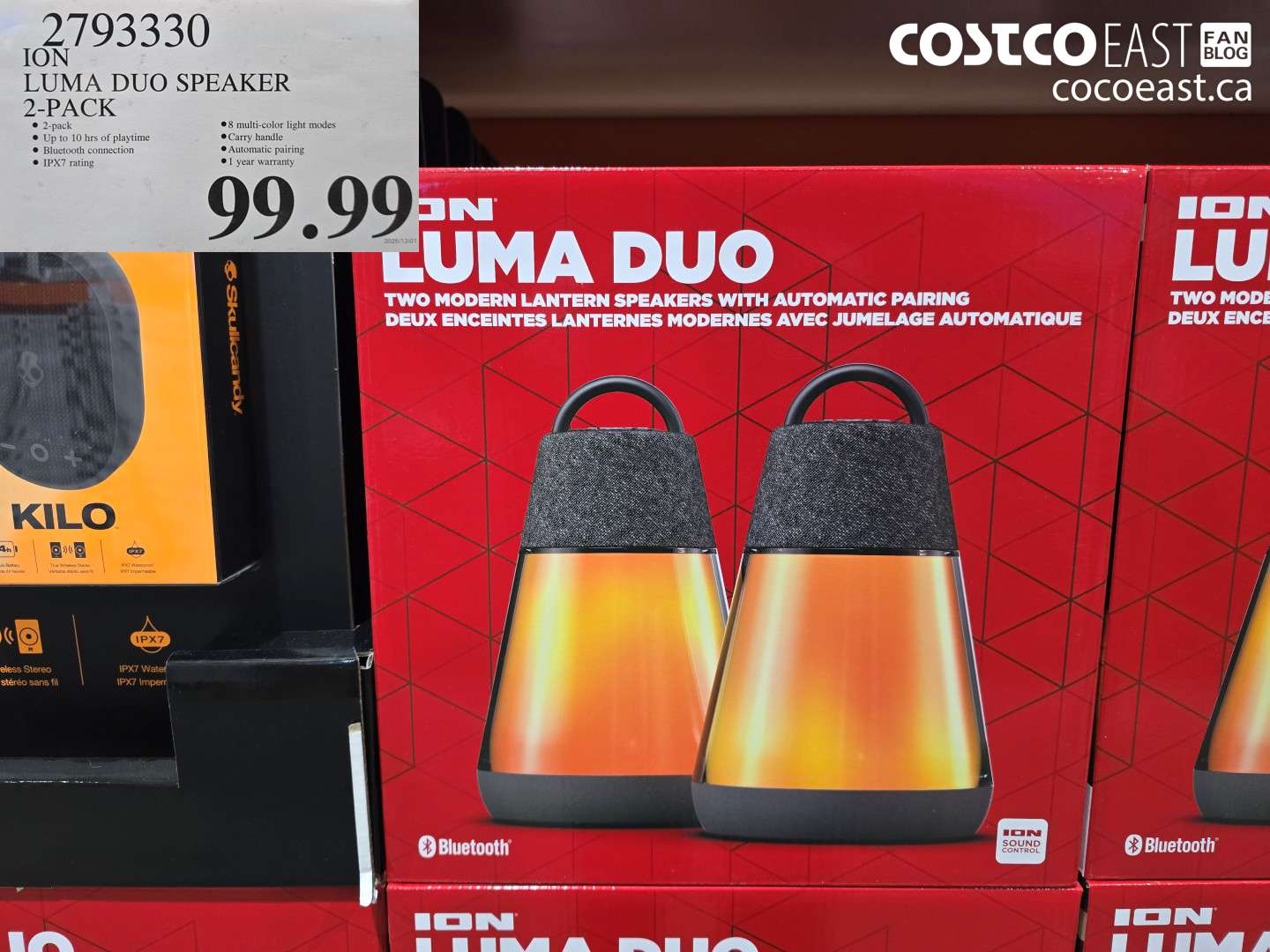 2193330 ION LUMA DUO SPEAKER 2-PACK $99.99