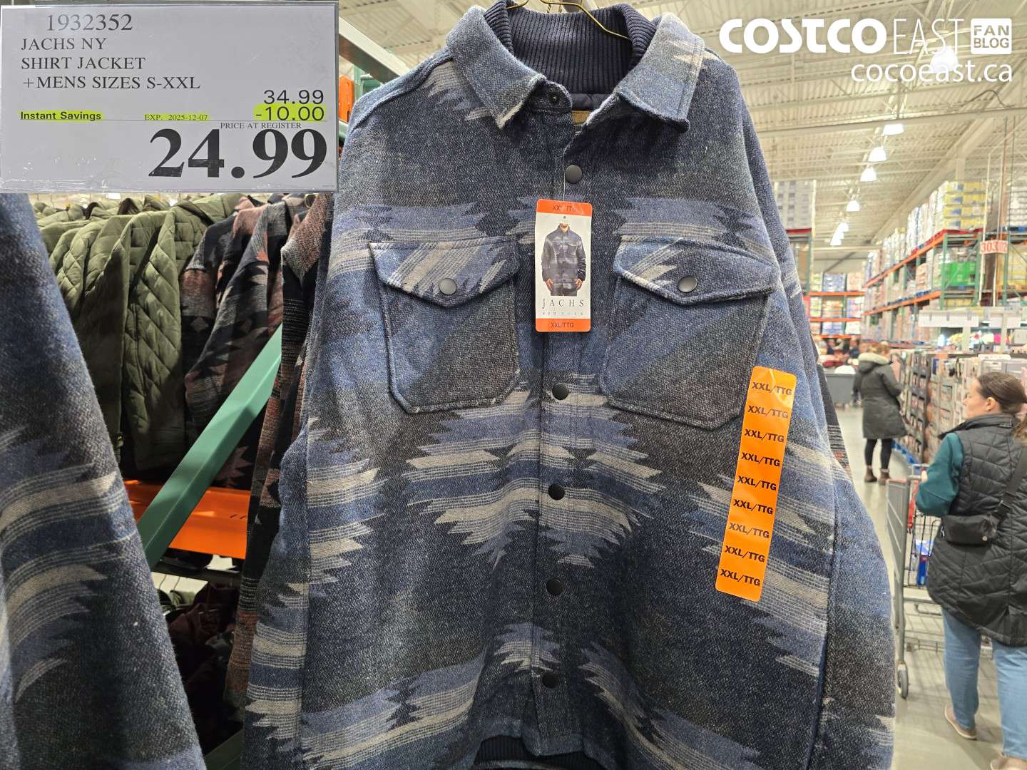 1932352 JACHS NY SHIRT JACKET +MENS SIZES S-XXL ($10.00 INSTANT SAVINGS EXPIRES ON 2025-12-07) $24.99