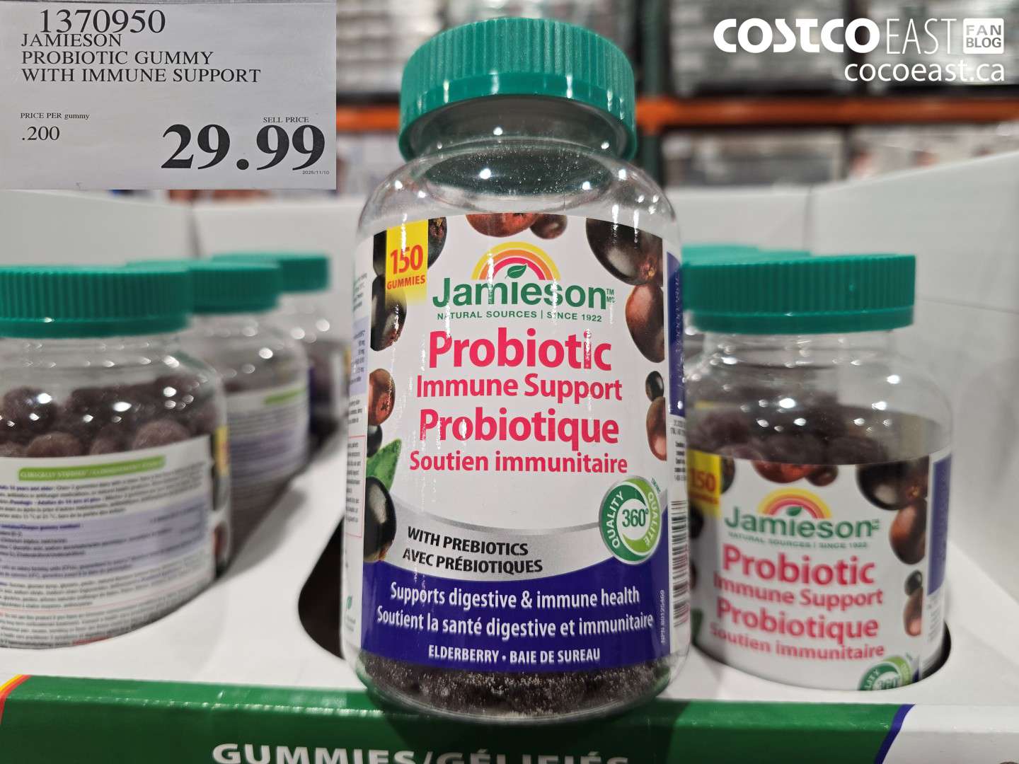 1370950 JAMIESON PROBIOTIC GUMMY WITH IMMUNE SUPPORT $29.99