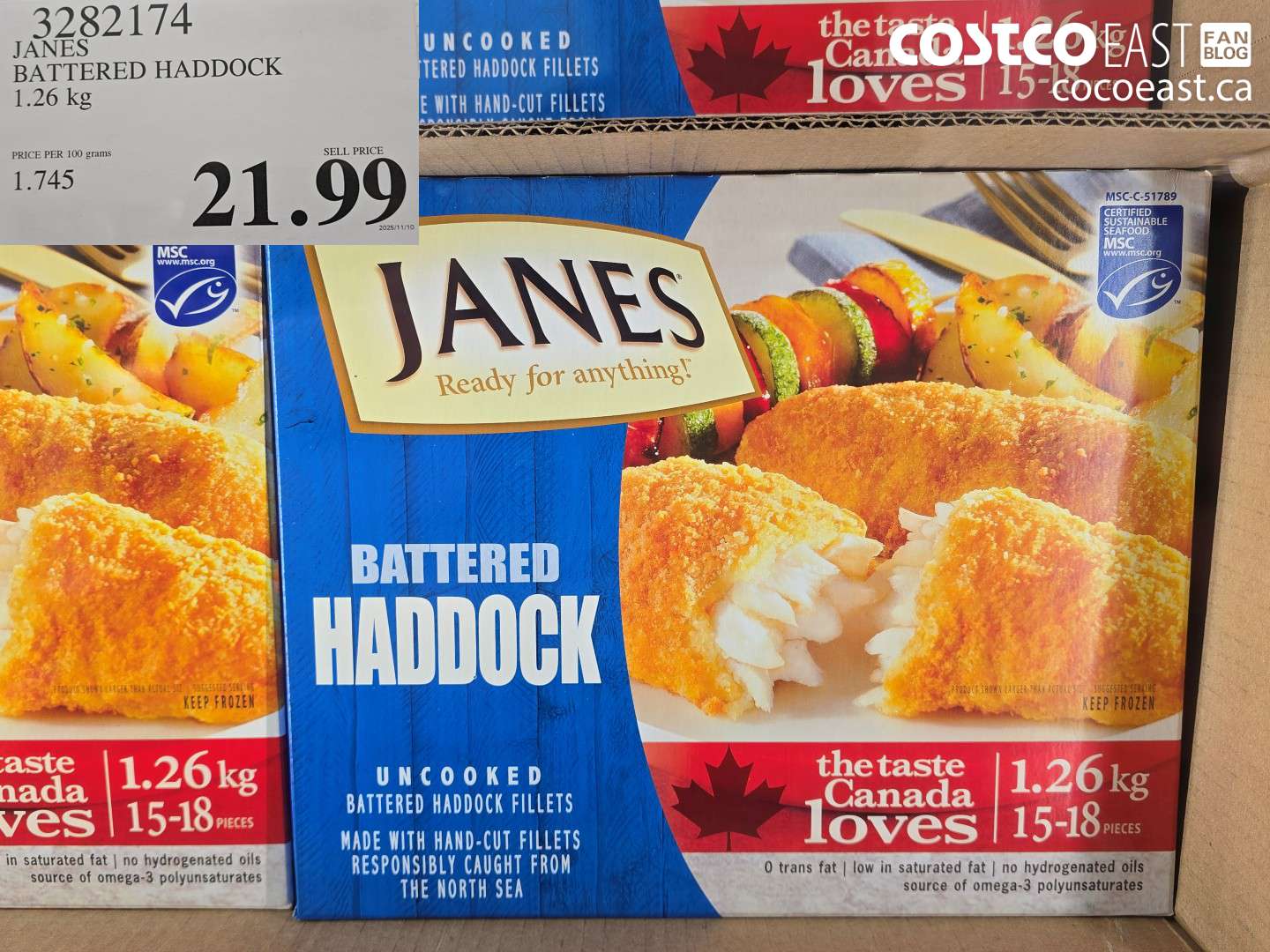3282174 JANES BATTERED HADDOCK 1.26 kg $21.99