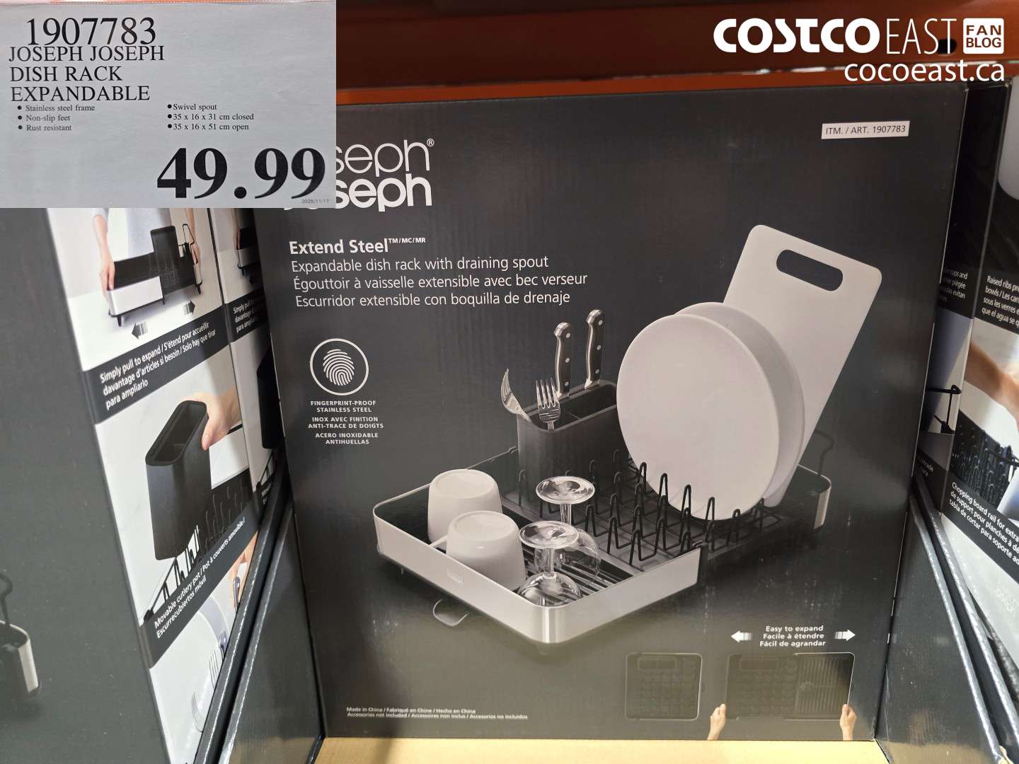 190778 JOSEPH JOSEPH DISH RACK EXPANDABLE $49.99