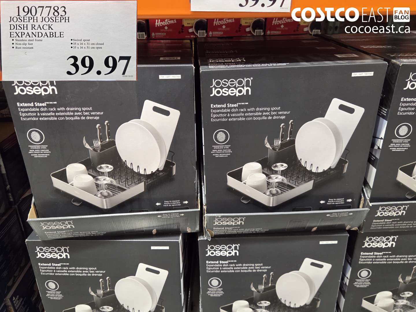 1907783 JOSEPH JOSEPH DISH RACK EXPANDABLE $39.97