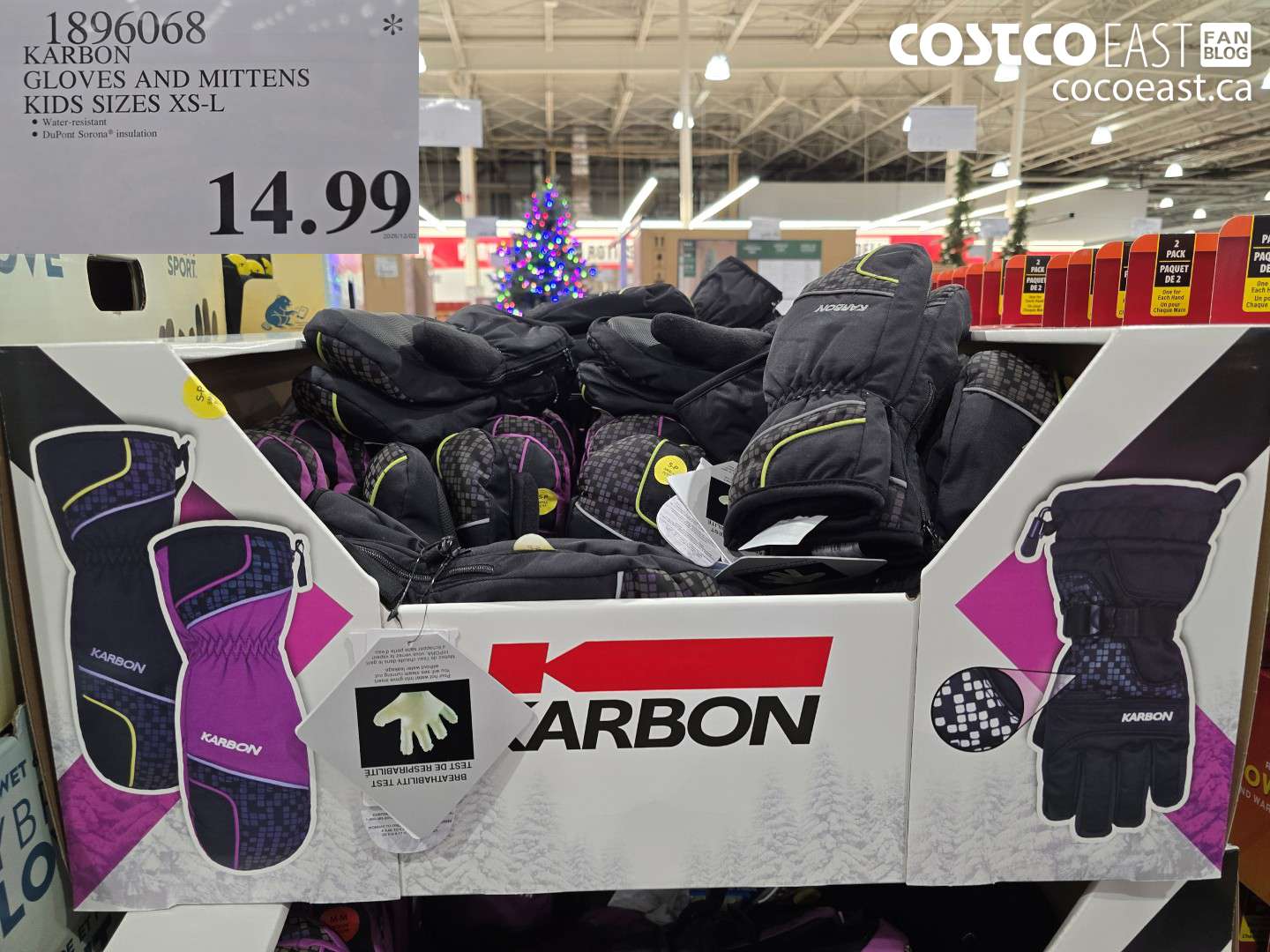 1896068 KARBON GLOVES AND MITTENS KIDS SIZES XS-L $14.99