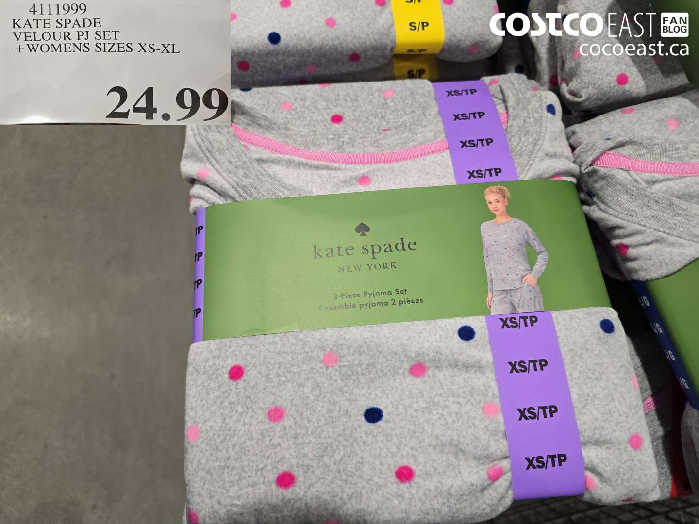 4111999 KATE SPADE VELOUR PJ SET +WOMENS SIZES XS-XL  $24.99