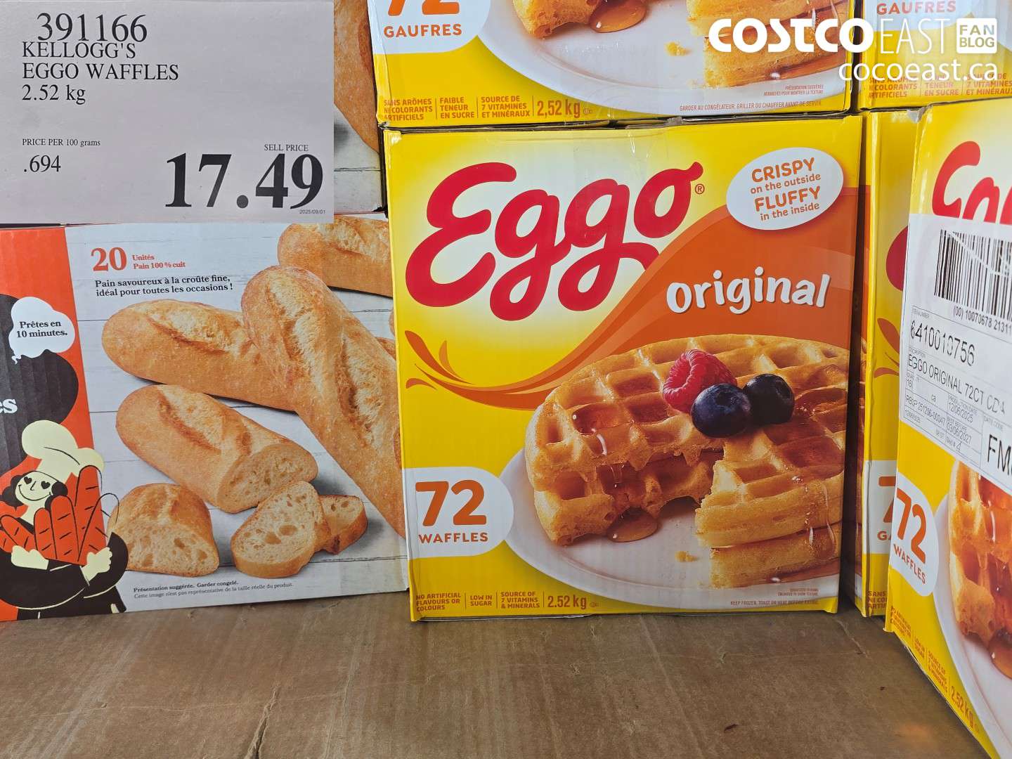 391166 KELLOGG'S EGGO WAFFLES 2.52 KG $17.49