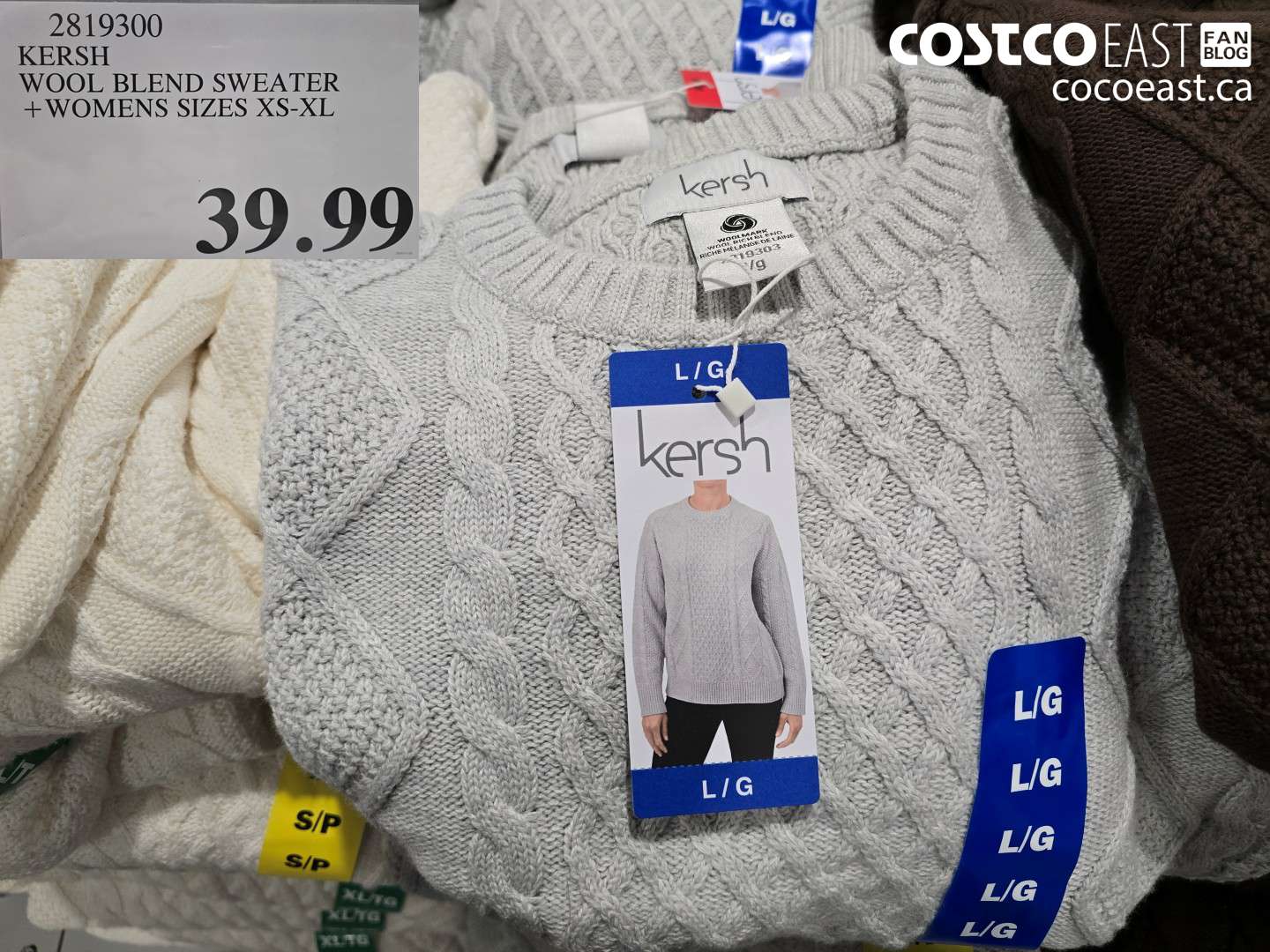 2819300 KERSH WOOL BLEND SWEATER +WOMENS SIZES XS-XL $39.99