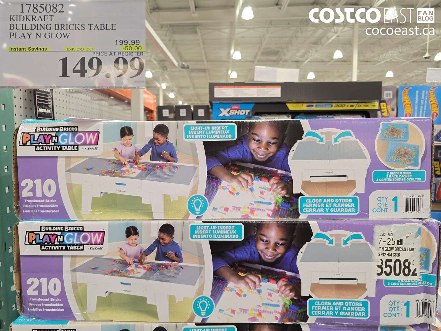 1785082 KIDKRAFT BUILDING BRICKS TABLE PLAY N GLOW ($50.00 INSTANT SAVINGS EXPIRES ON 2025-12-14) $149.99