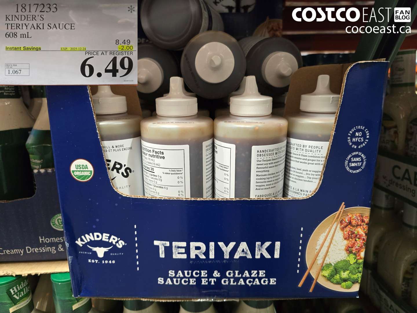 1817233 KINDER'S TERIYAKI SAUCE 608 mL ($2.00 INSTANT SAVINGS EXPIRES ON 2025-12-24) $6.49