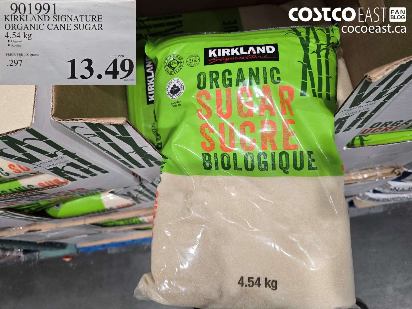 901991 KIRKLAND SIGNATURE CANE SUGAR 4,54 KG $13.49