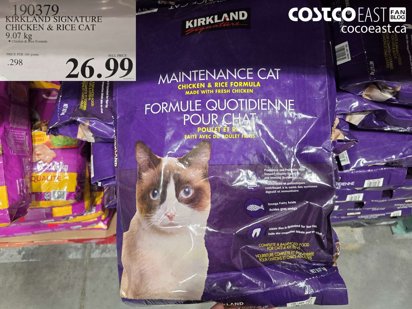 190379 KIRKLAND SIGNATURE DRY CAT FOOD 9.07 kg $26.99