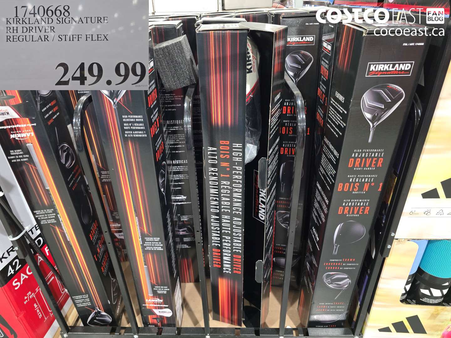 1740668 KIRKLAND SIGNATURE RH DRIVER REGULAR / STIFF FLEX $249.99