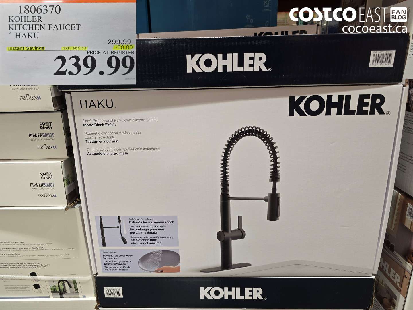 1806370 KOHLER KITCHEN FAUCET HAKU ($60.00 INSTANT SAVINGS EXPIRES ON 2025-12-21) $239.99