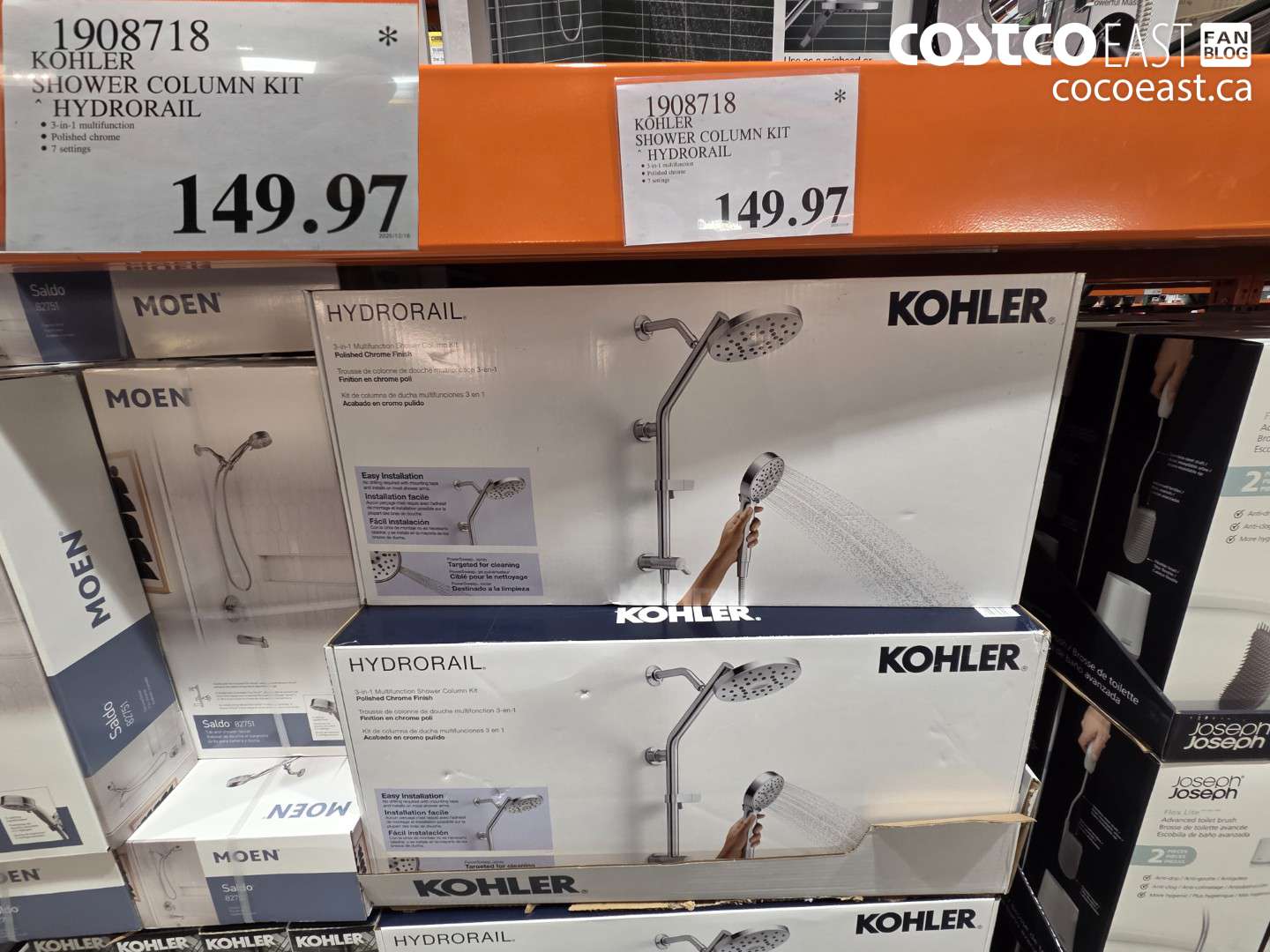 1908718 KOHLER SHOWER COLUMN KIT * HYDRORAIL $149.97