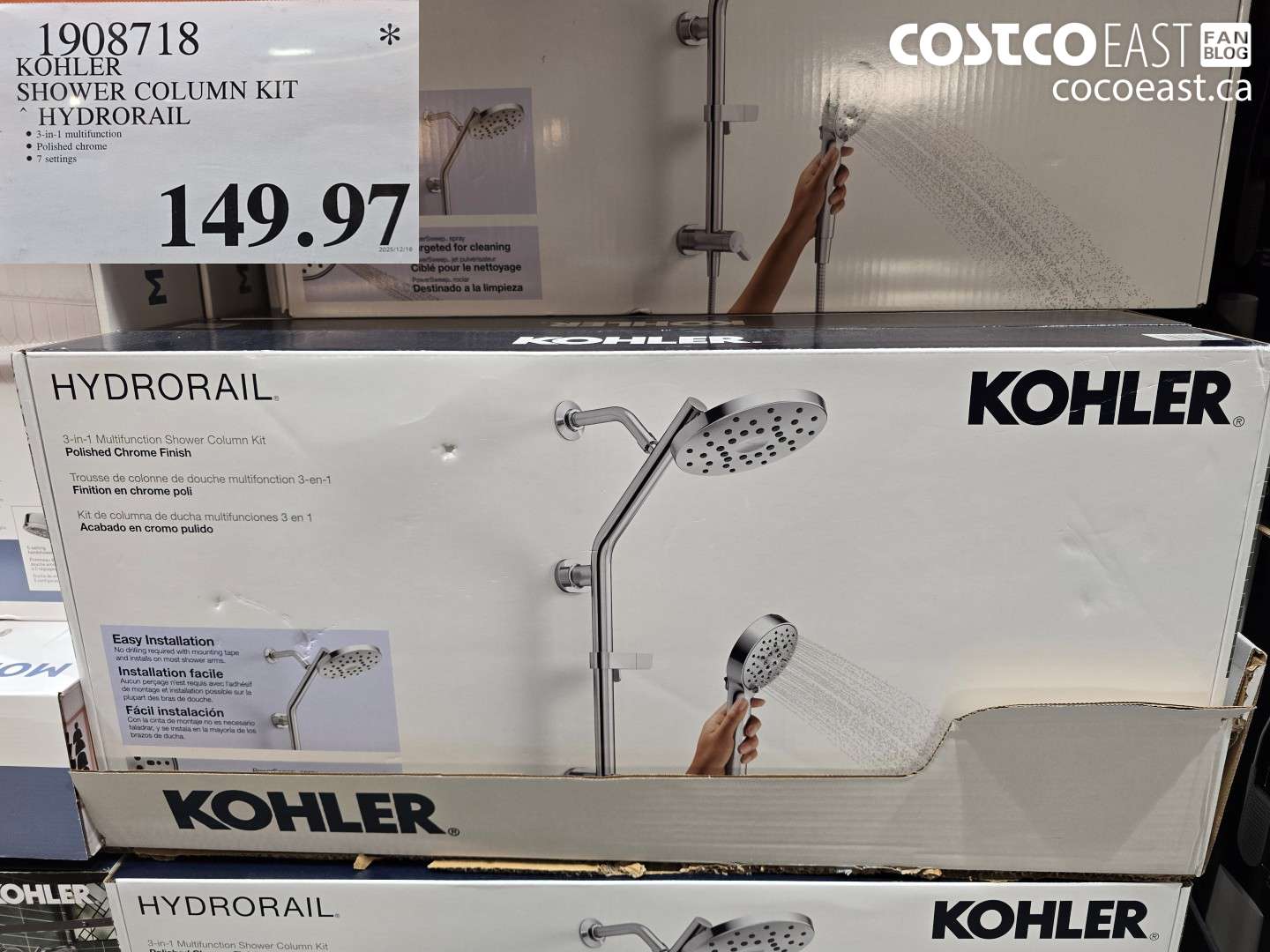 1908718 KOHLER SHOWER COLUMN KIT * HYDRORAIL $149.97