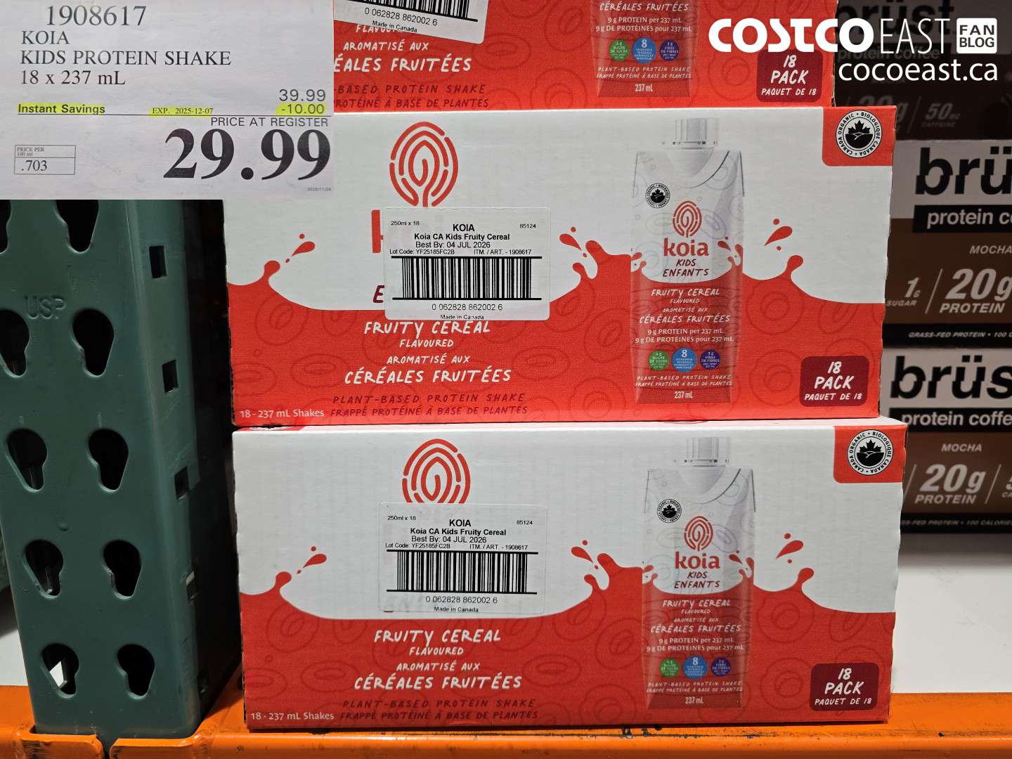 1908617 KOIA KIDS PROTEIN SHAKE 18 X 237 ML ($10.00 INSTANT SAVINGS EXPIRES ON 2025-12-07) $29.99