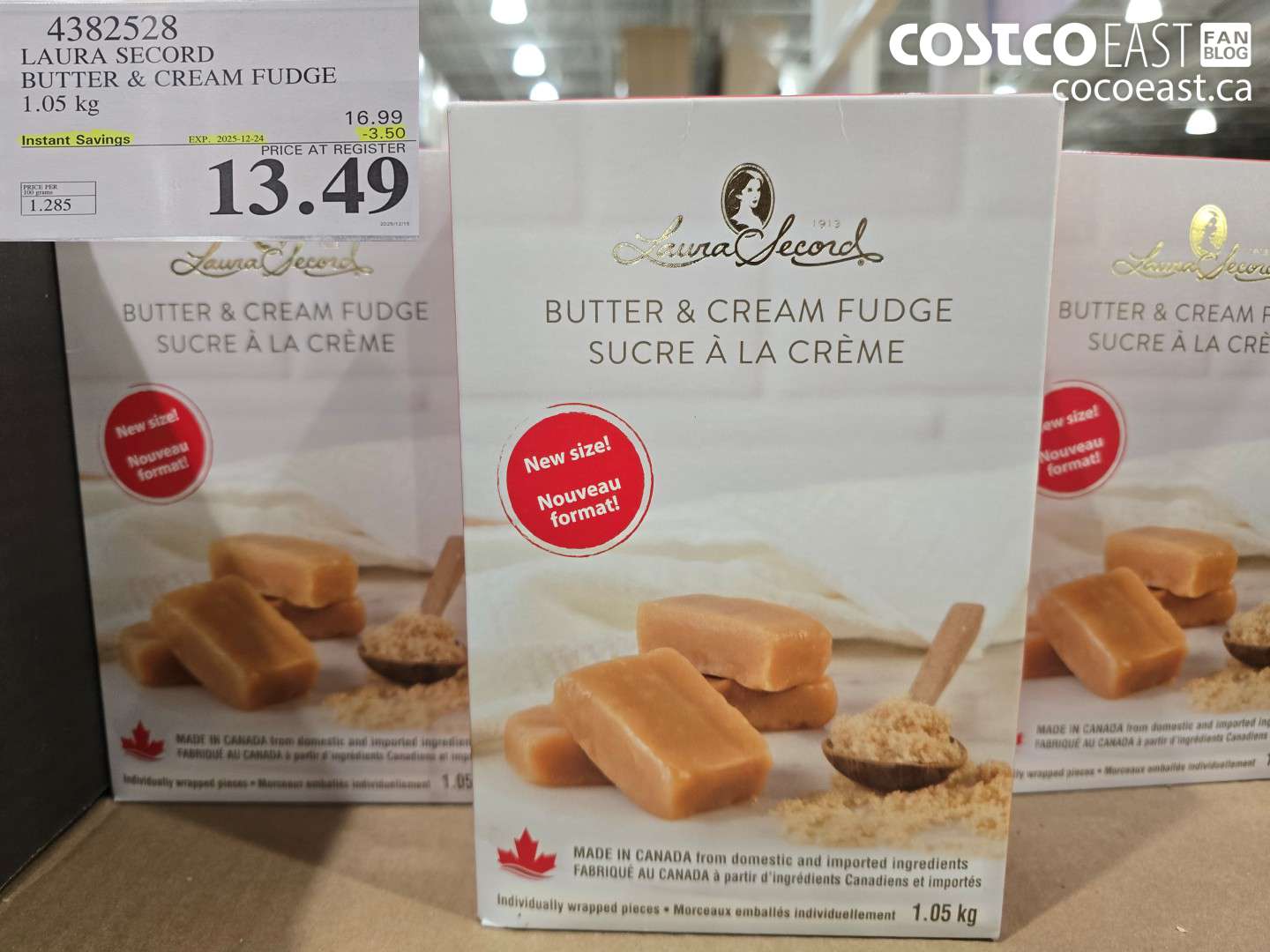 4382528 LAURA SECORD BUTTER & CREAM FUDGE 1.05 kg ($3.50 INSTANT SAVINGS EXPIRES ON 2025-12-24) $13.49