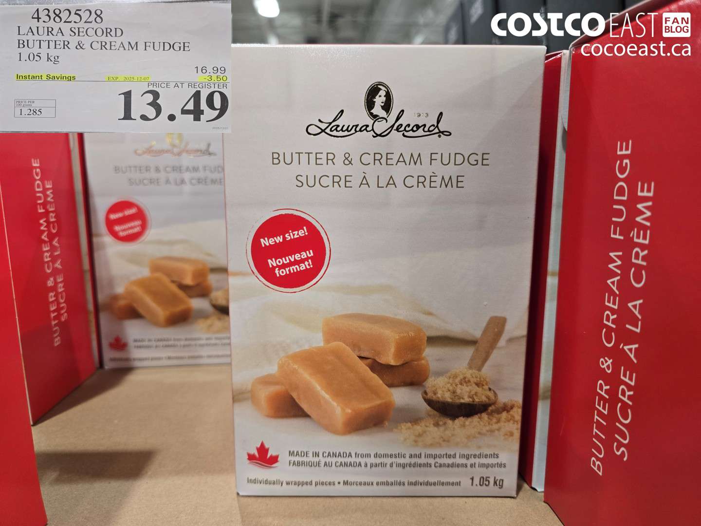 4382528 LAURA SECORD SUTTER & CREAM FUDGE 1.05 kg ($3.50 INSTANT SAVINGS EXPIRES ON 2025-12-07) $13.49
