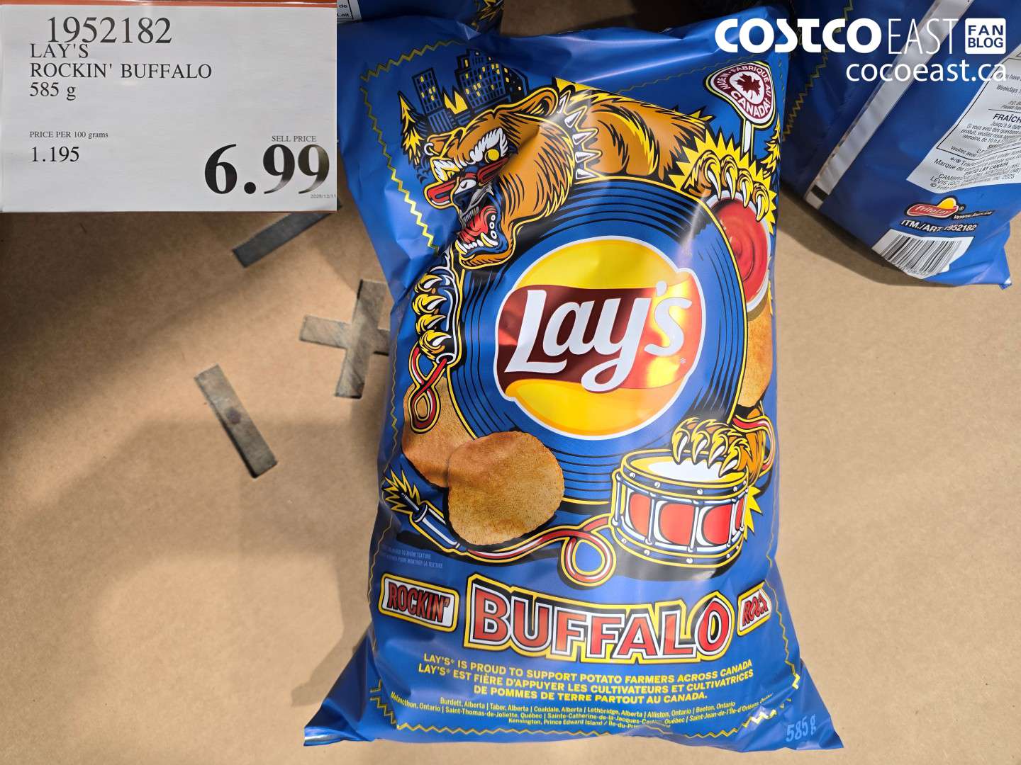 1952182 LAY'S ROCKIN' BUFFALO 585 G $6.99