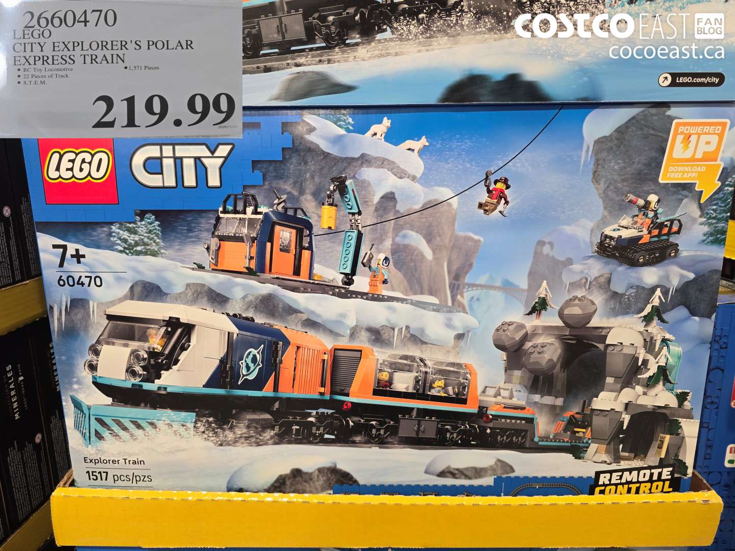 2660470 LEGO CITY EXPLORER’S POLAR EXPRESS TRAIN $219.99