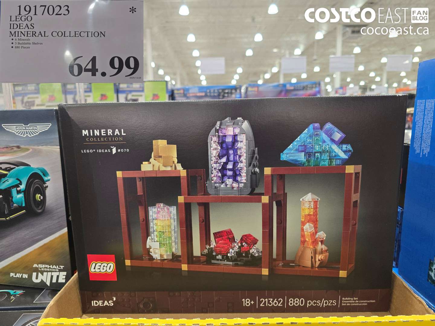 1917023 LEGO IDEAS MINERAL COLLECTION $64.99