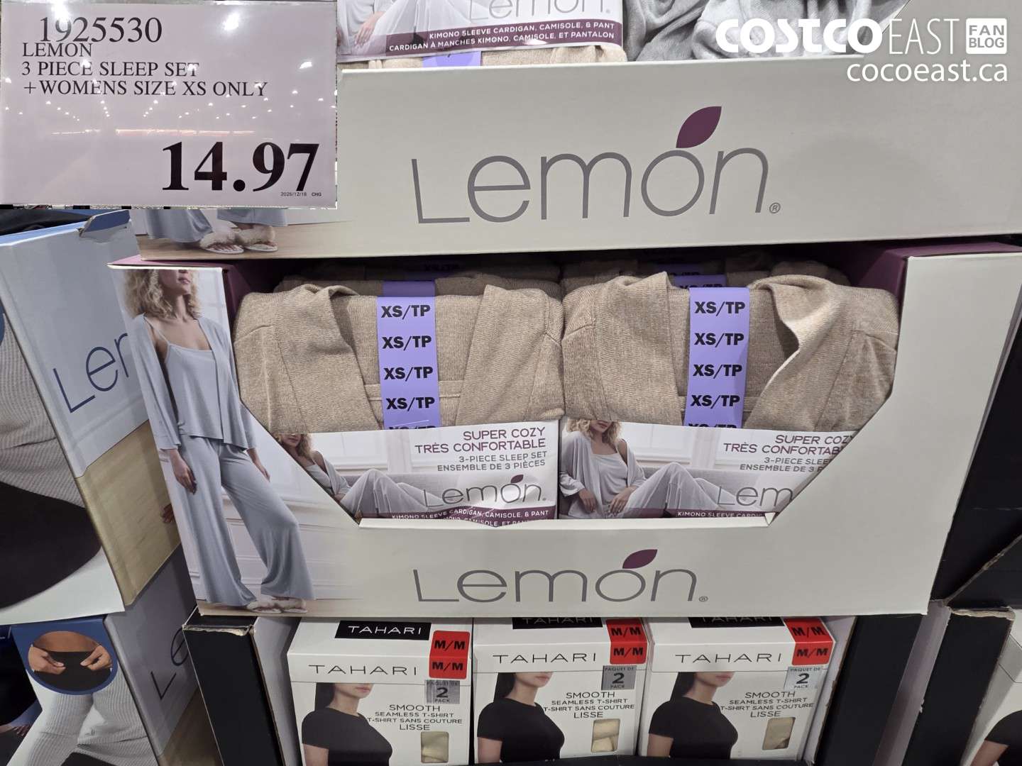 1925530 LEMON 3 PIECE SLEEP SET +WOMENS SIZES XS-XL $14.97