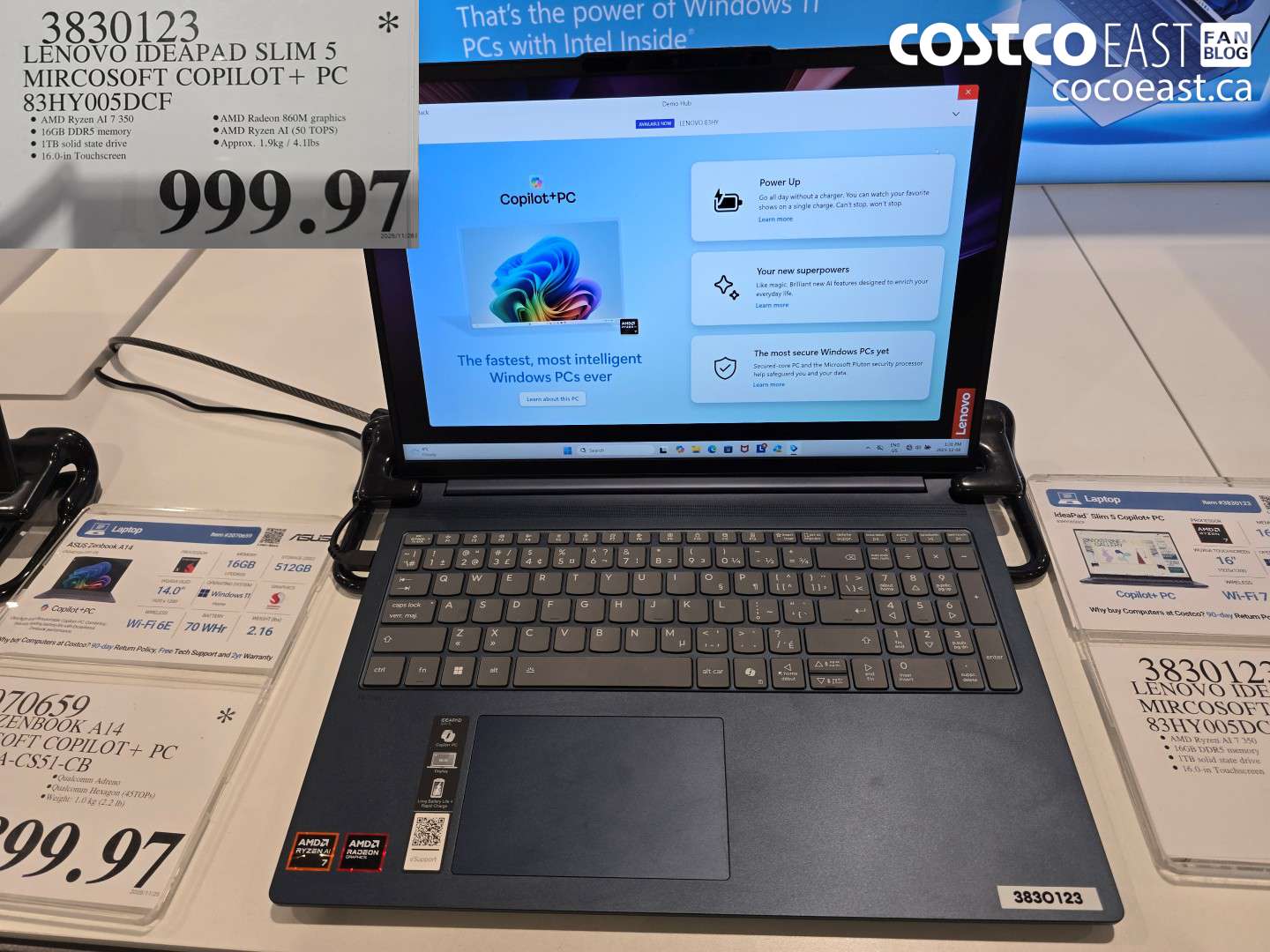 3830123 LENOVO IDEAPAD SLIM 5 MIRCOSOFT COPILOT+ PC 83HY005DCF $999.97