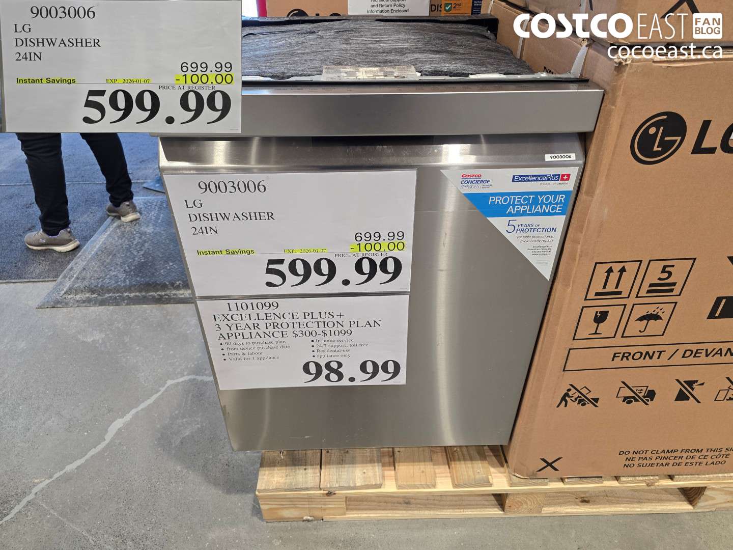 9003006 LG DISHWASHER 24IN ($100.00 INSTANT SAVINGS EXPIRES ON 2026-01-07) $599.99