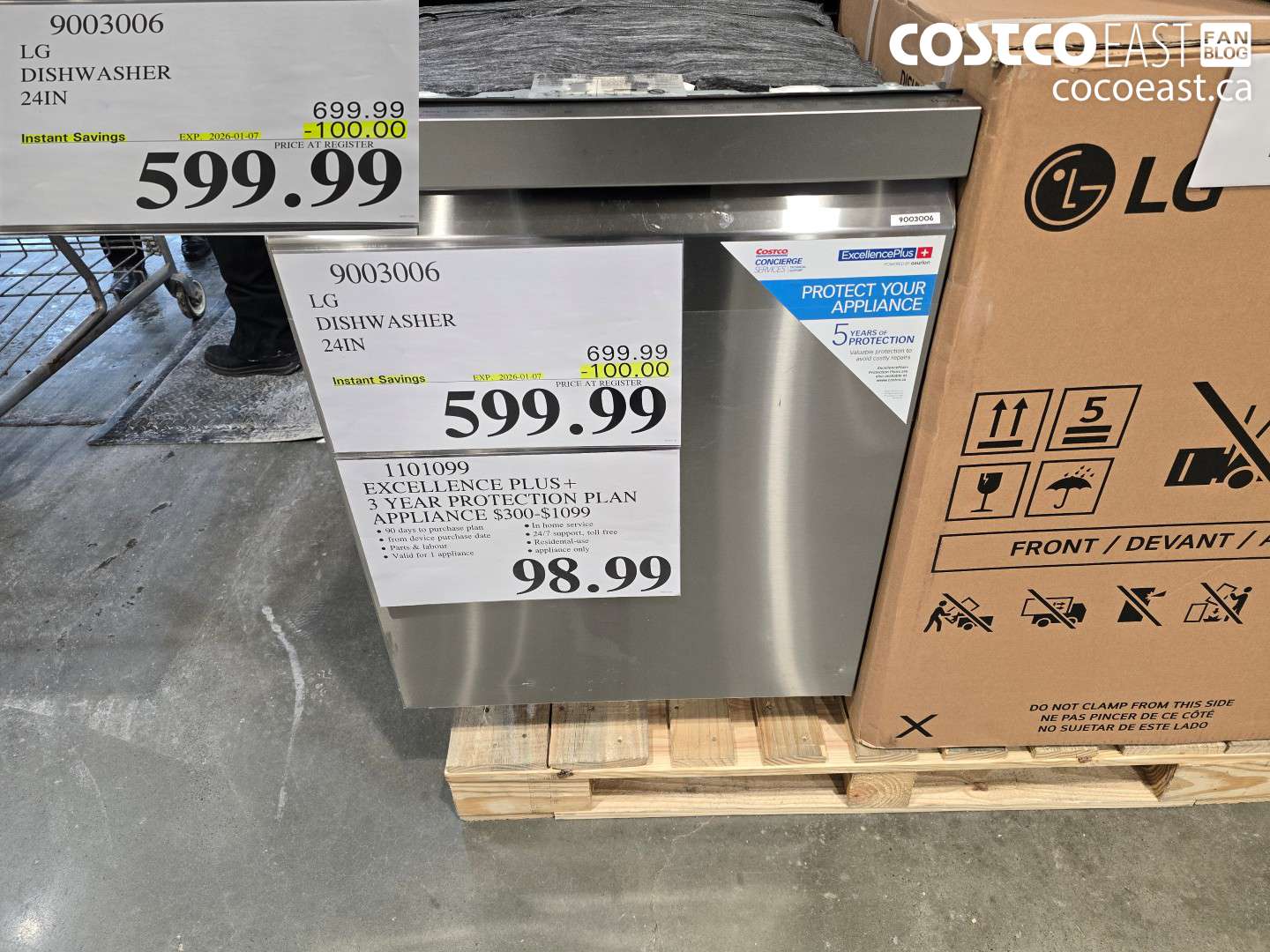 9003006 LG DISHWASHER 24IN ($100.00 INSTANT SAVINGS EXPIRES ON 2026-01-07) $599.99