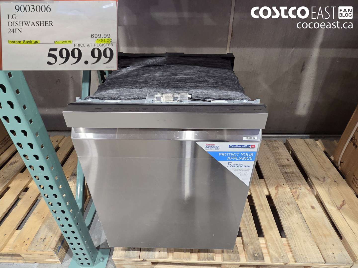 9003006 LG DISHWASHER 24IN ($100.00 INSTANT SAVINGS EXPIRES ON 2026-01-11) $599.99