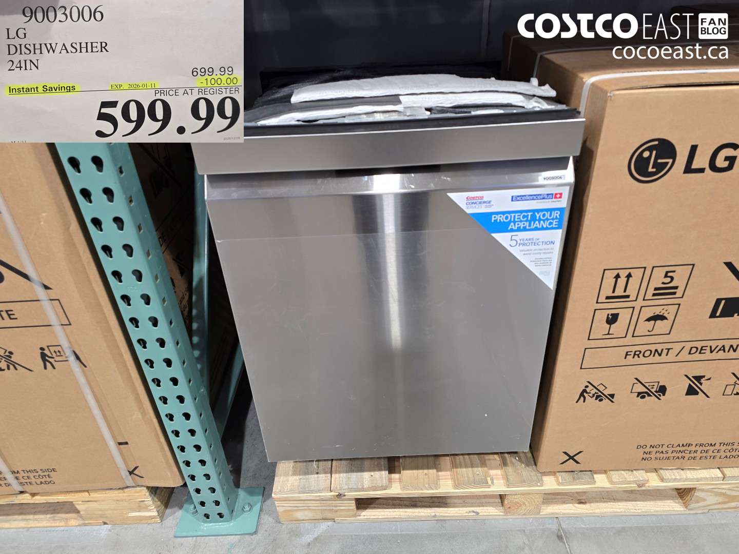 9003006 LG DISHWASHER 24IN ($100.00 INSTANT SAVINGS EXPIRES ON 2026-01-11) $599.99