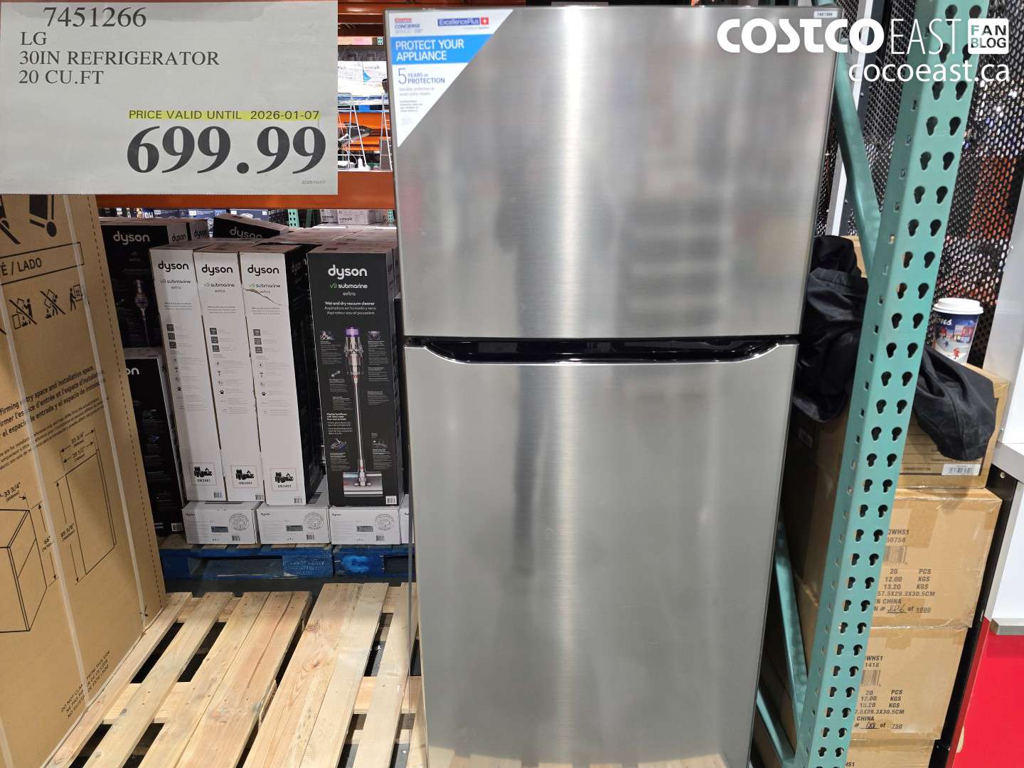 7451266 LG 30 IN. REFRIGERATOR 20 cuft $699.99