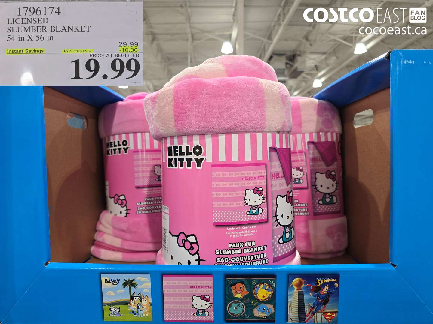 1796174 LICENSED SLUMBER BLANKET 54 IN X 56 IN ($10.00 INSTANT SAVINGS EXPIRES ON 2025-12-14) $19.99