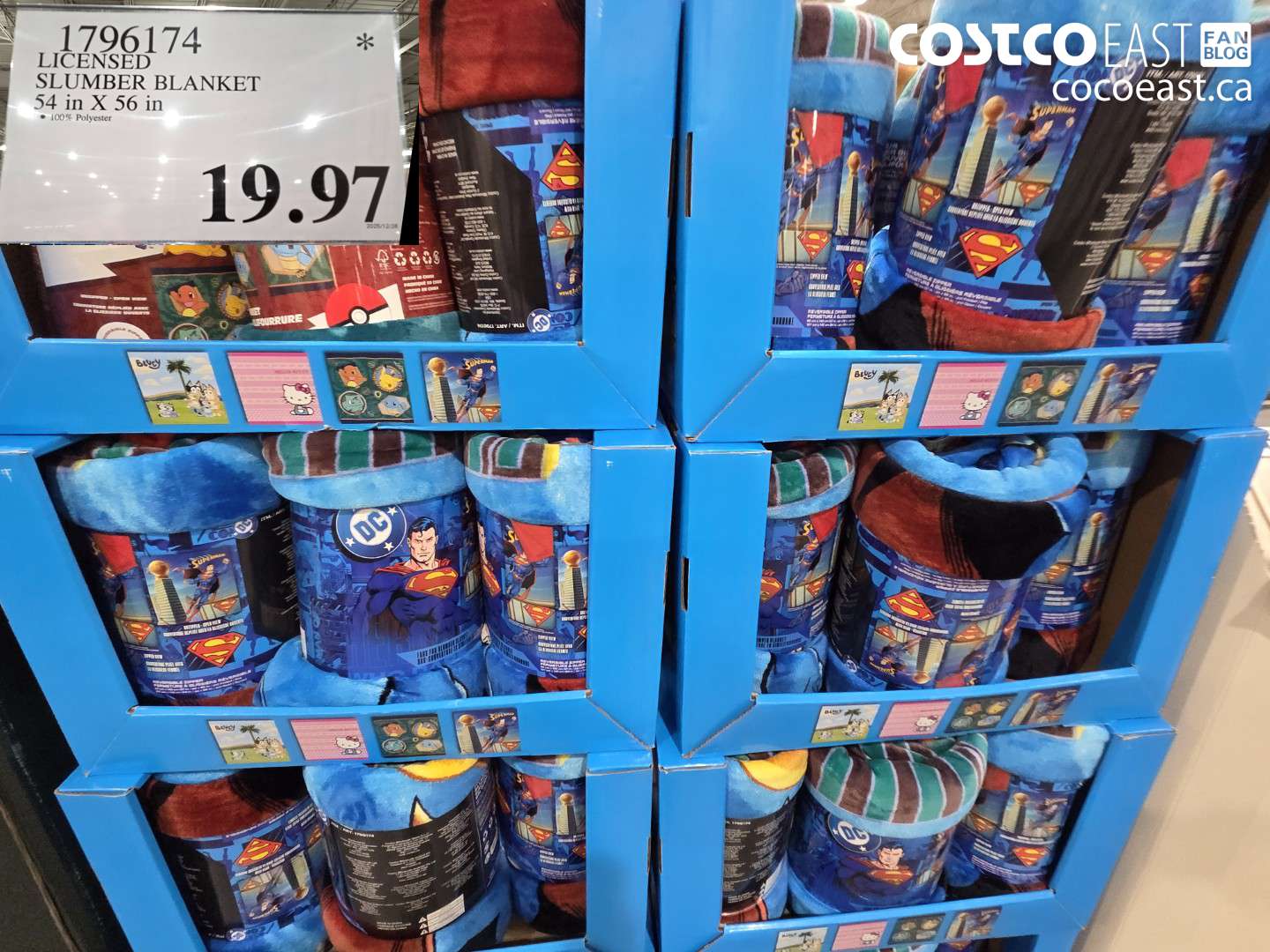 1796174 LICENSED SLUMBER BLANKET 54 IN X 56 IN $19.97