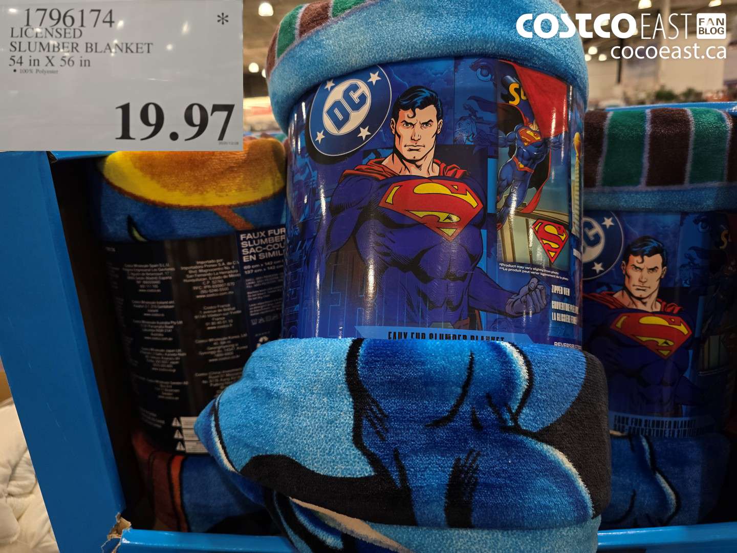 1796174 LICENSED SLUMBER BLANKET 54 IN X 56 IN $19.97