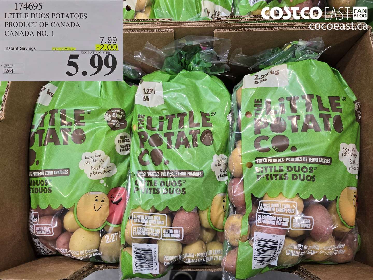174695 LITTLE DUOS POTATOES PRODUCT OF CANADA CANADA NO.1 ($2.00 INSTANT SAVINGS EXPIRES ON 2025-12-21) $5.99