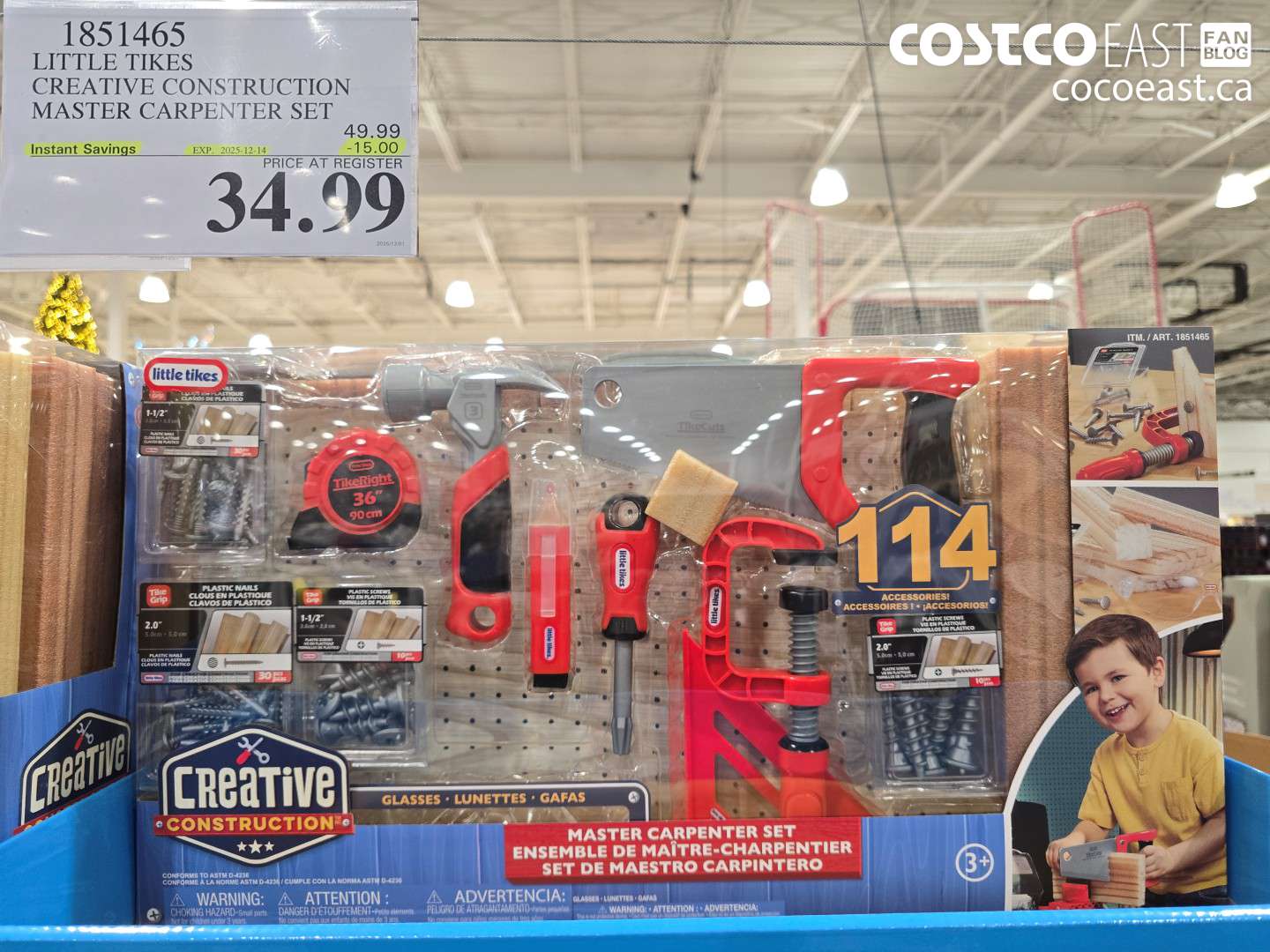 1851465 LITTLE TIKES CREATIVE CONSTRUCTION MASTER CARPENTER SET ($15.00 INSTANT SAVINGS EXPIRES ON 2025-12-14) $34.99