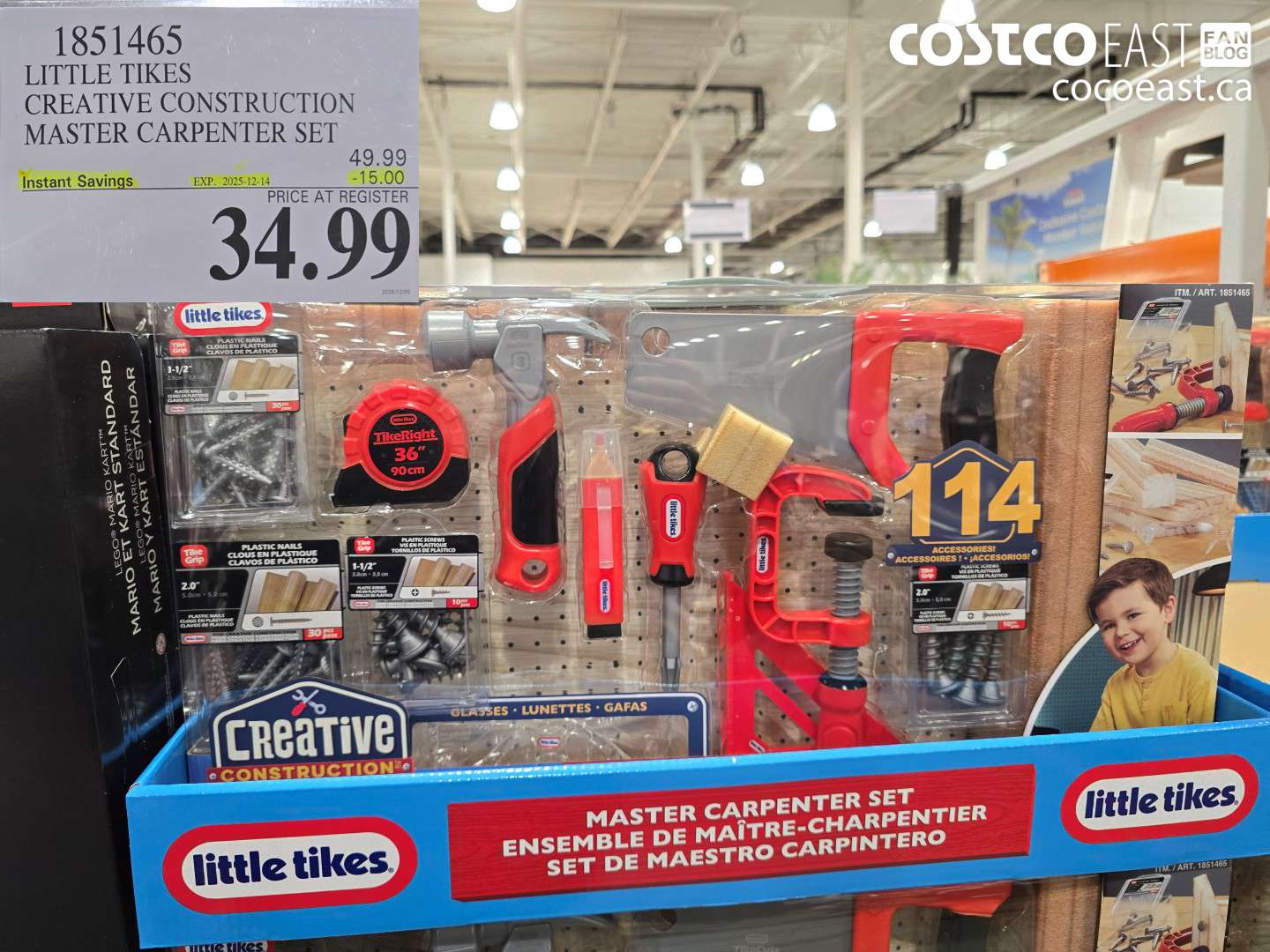 1851465 LITTLE TIKES CREATIVE CONSTRUCTION MASTER CARPENTER SET ($15.00 INSTANT SAVINGS EXPIRES ON 2025-12-14) $34.99