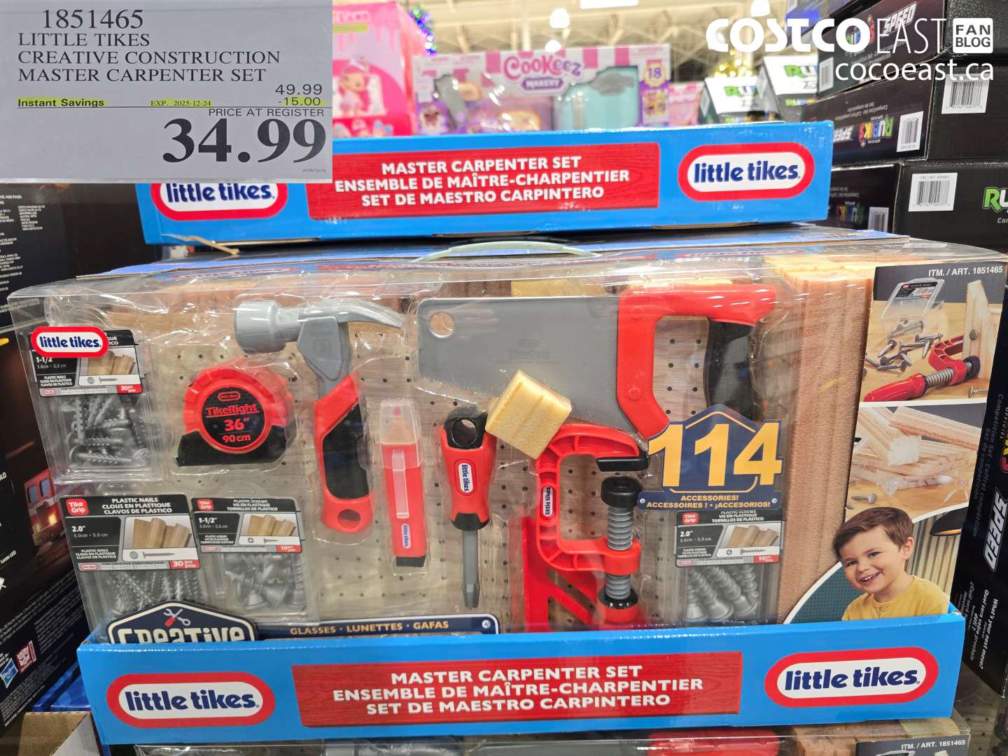 1851465 LITTLE TIKES CREATIVE CONSTRUCTION MASTER CARPENTER SET ($15.00 INSTANT SAVINGS EXPIRES ON 2025-12-24) $34.99