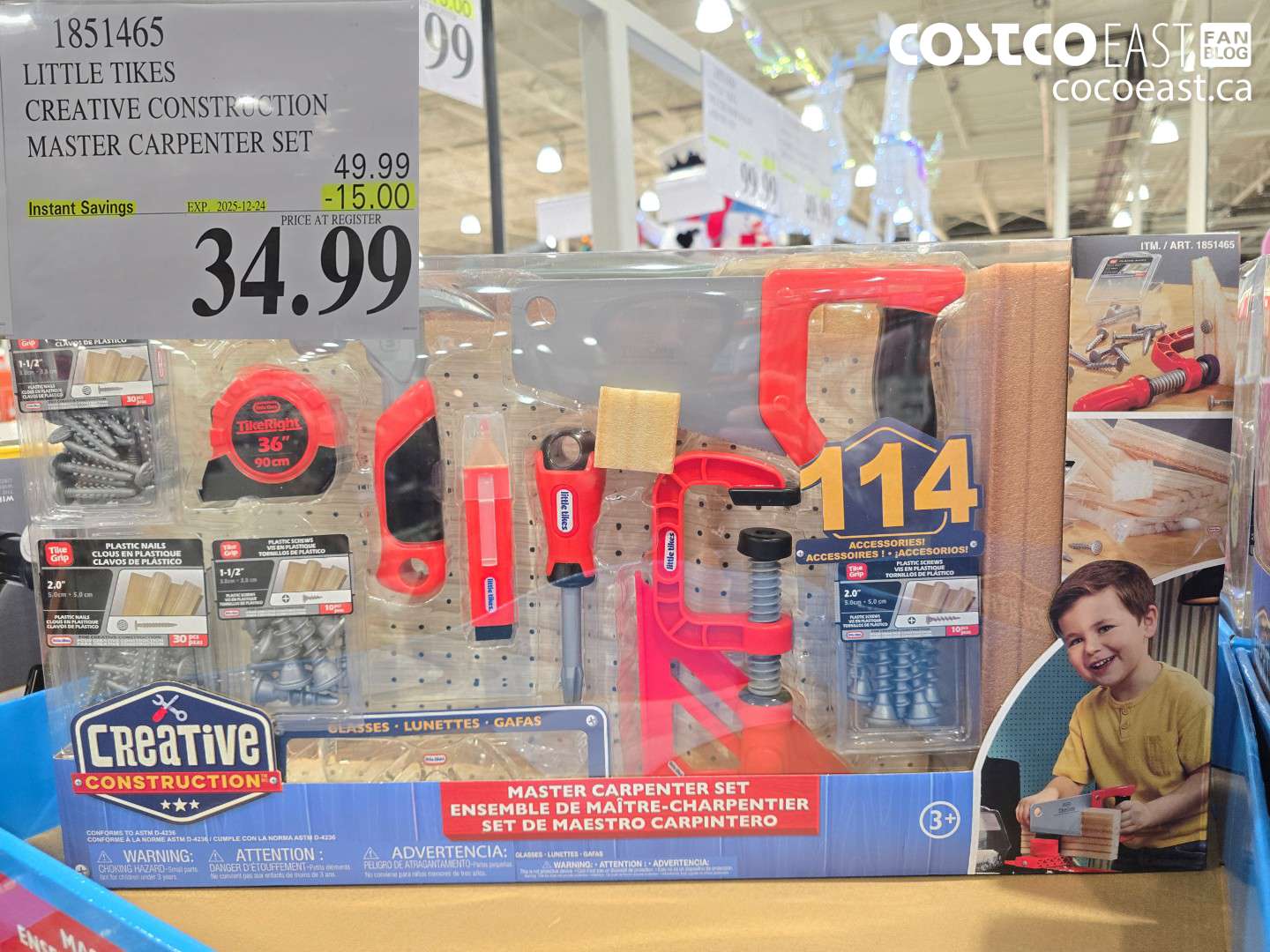 1851465 LITTLE TIKES CREATIVE CONSTRUCTION MASTER CARPENTER SET ($15.00 INSTANT SAVINGS EXPIRES ON 2025-12-24) $34.99