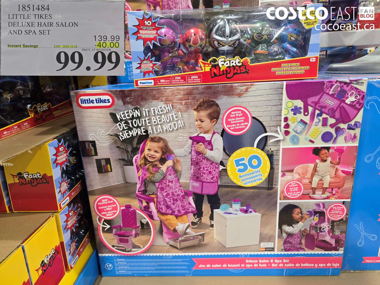 1851484 LITTLE TIKES DELUXE HAIR SALON AND SPA SET ($40.00 INSTANT SAVINGS EXPIRES ON 2025-12-24) $99.99