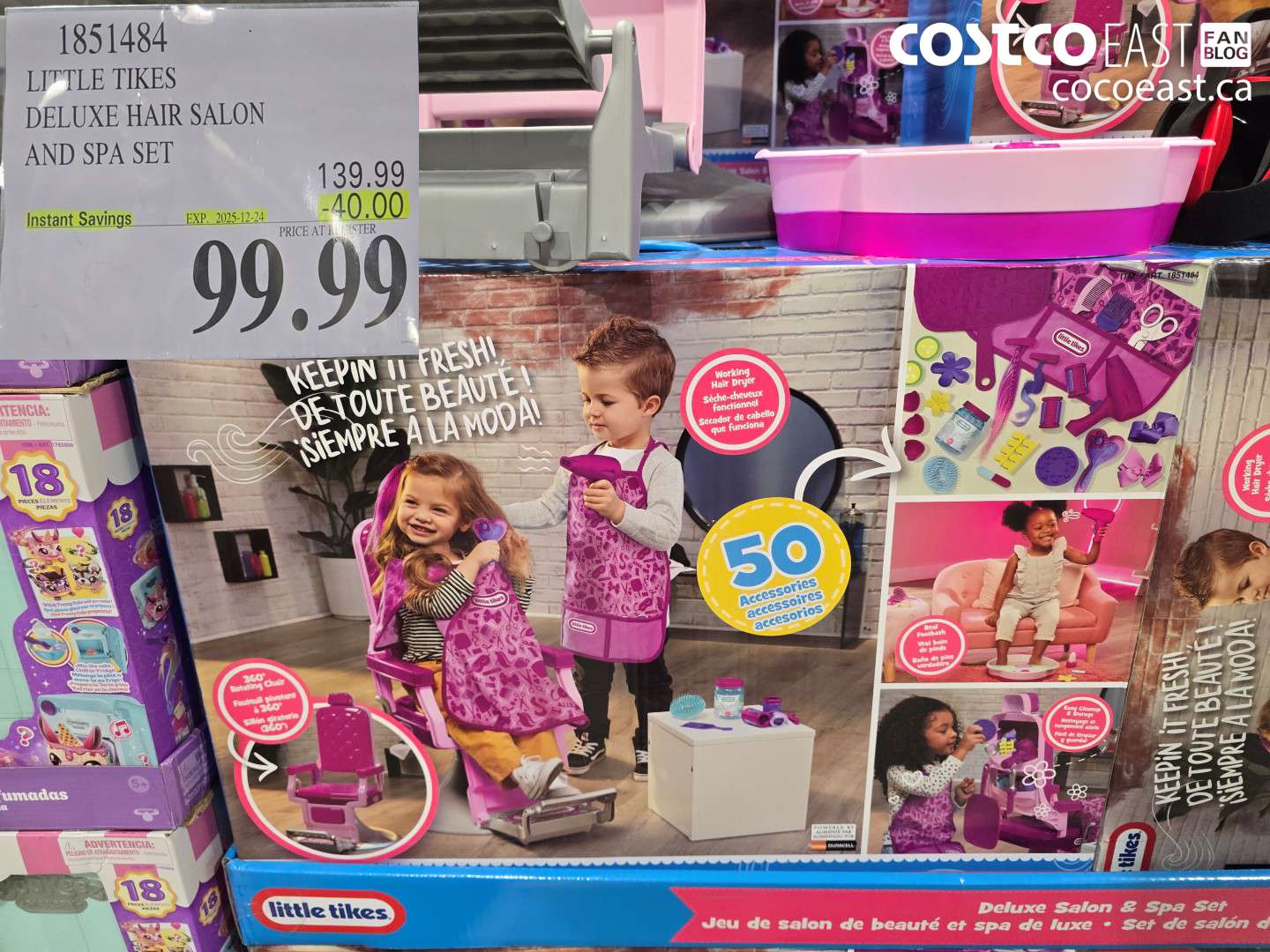 1851484 LITTLE TIKES DELUXE HAIR SALON AND SPA SET ($40.00 INSTANT SAVINGS EXPIRES ON 2025-12-24) $99.99